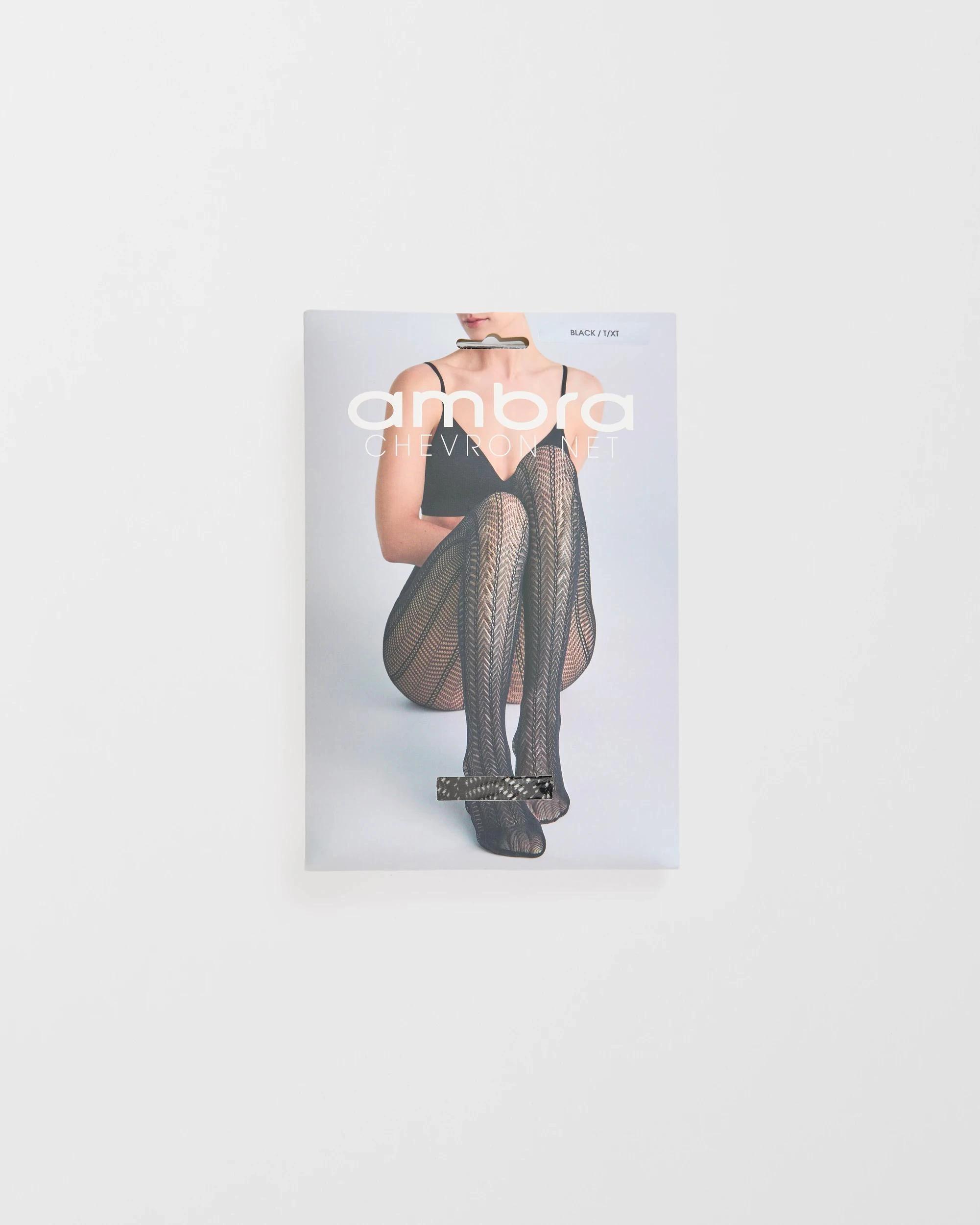 3 Ambra Chevron Net Tights BLACK, 3 of 3