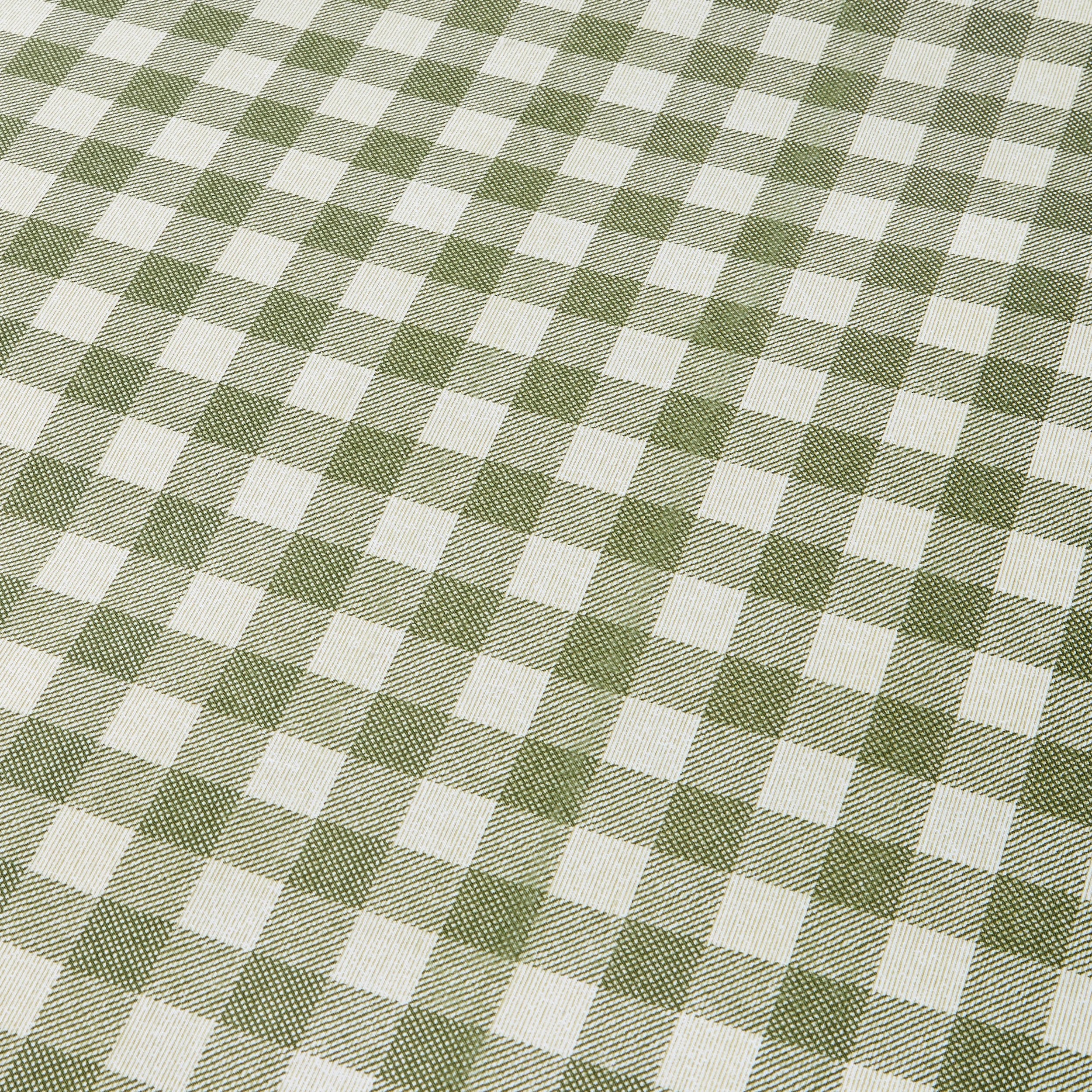 7 Gingham Cotton Rich Reversible Quilt Cover Set - Double Bed, Green, 7 of 7