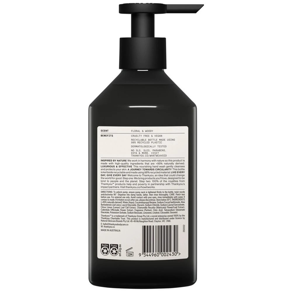 2 Thankyou Handwash Botanical Geranium, Rose & Wood 500mL, 2 of 5