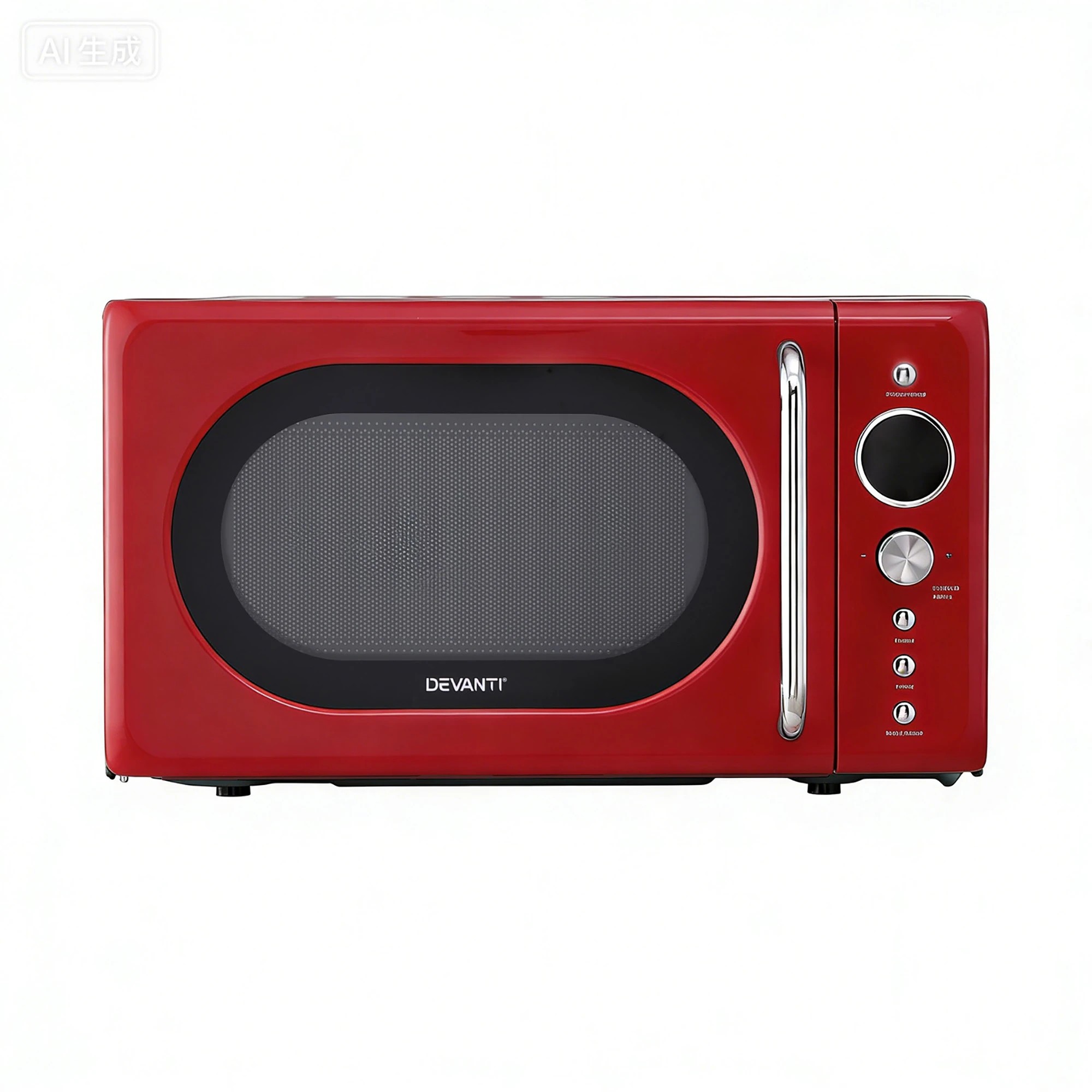 3 Devanti 20L Microwave Oven 700W - Red, 3 of 6