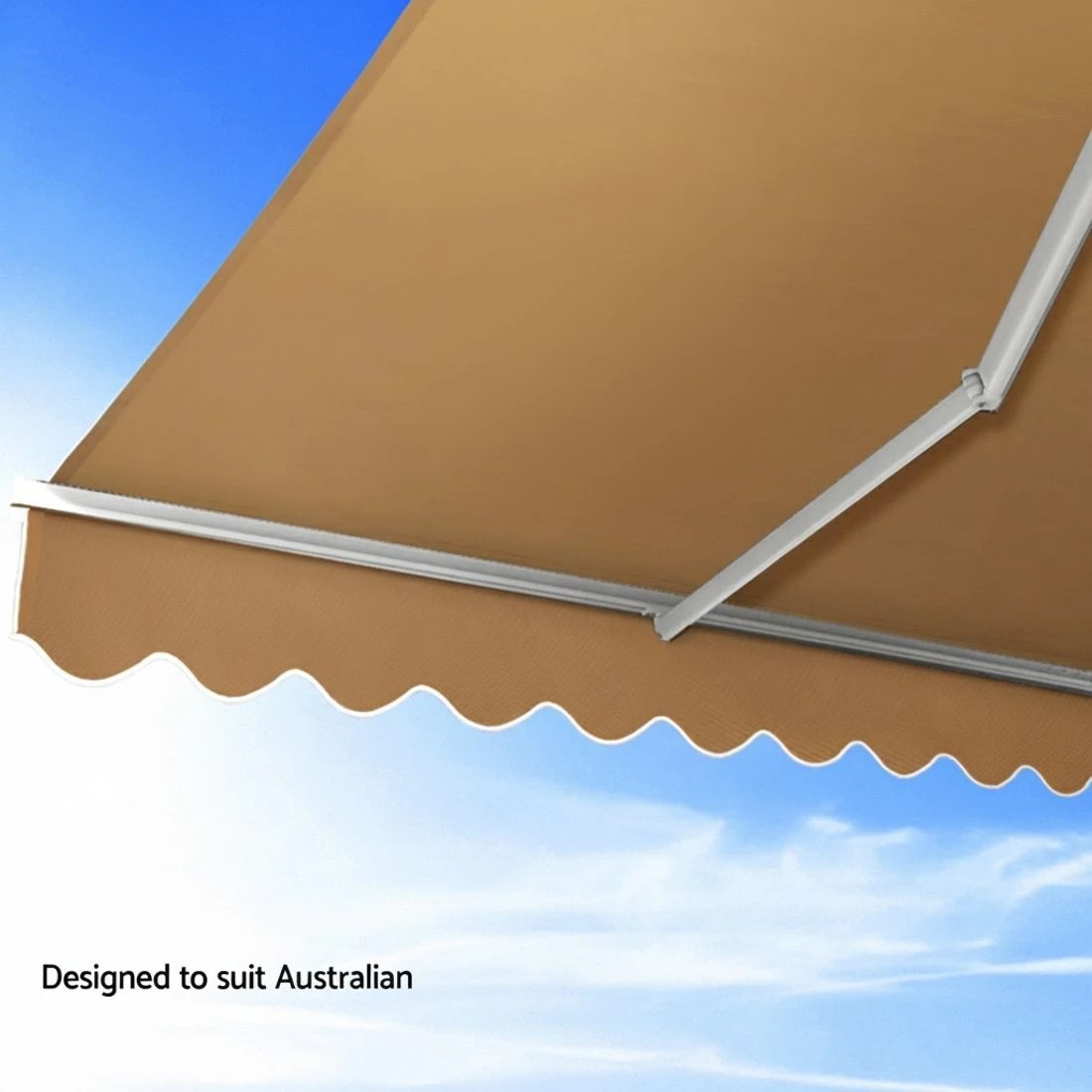 5 Instahut Retractable Folding Arm Awning Motorised Remoter Sunshade 2.5Mx2M - Beige, 5 of 7