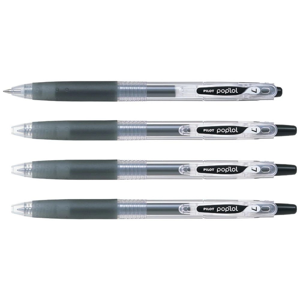 3 PILOT pop'lol Retractable Gel Pen 0.7mm Black 4Pk, 3 of 5
