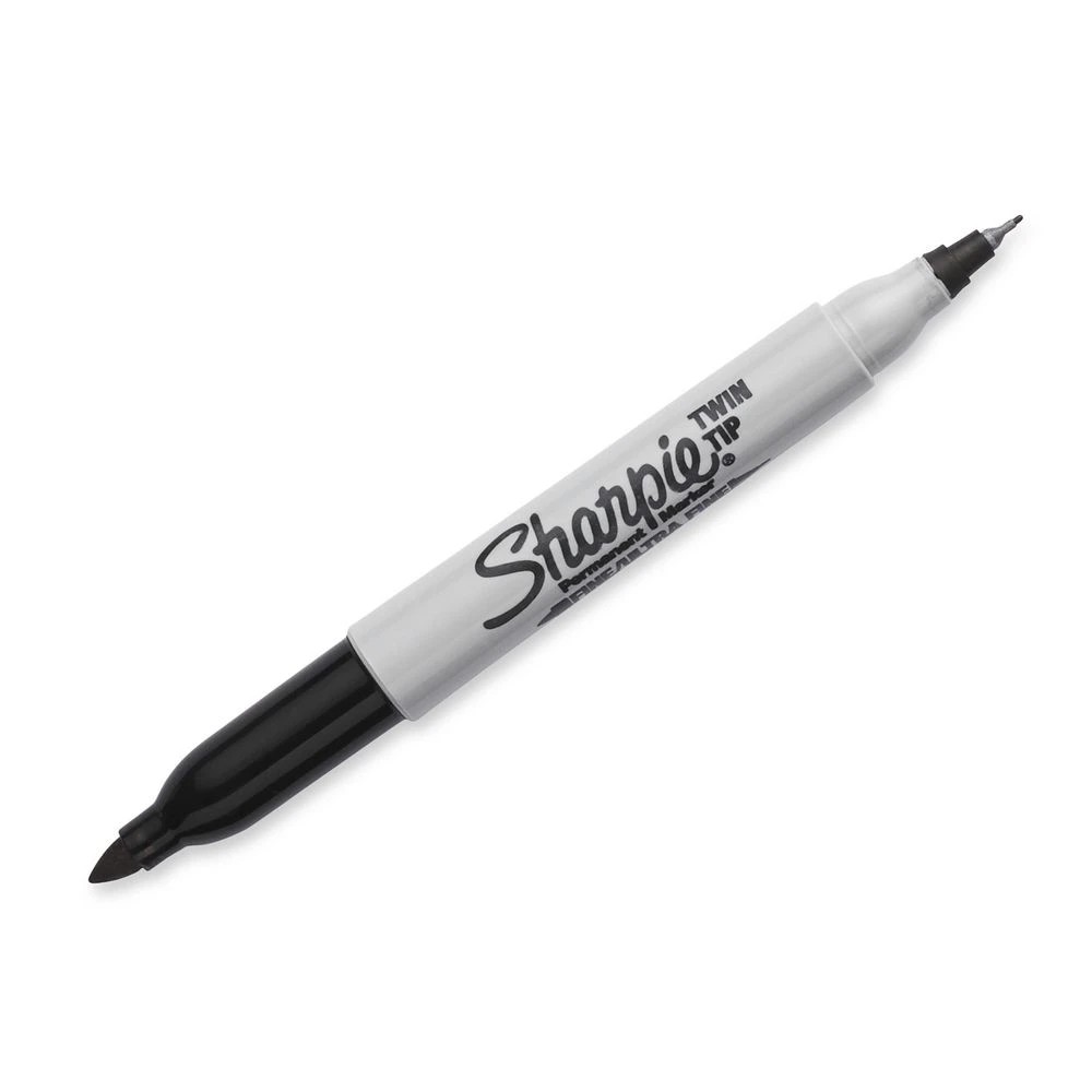 2 Sharpie Twin Tip Permanent Marker Black, 2 of 4