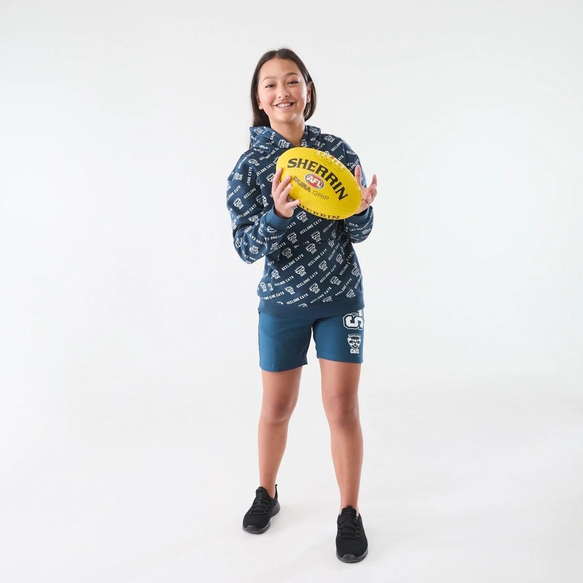 1 Official AFL Kids All Over Print Hoodie Geelong, 1 of 9