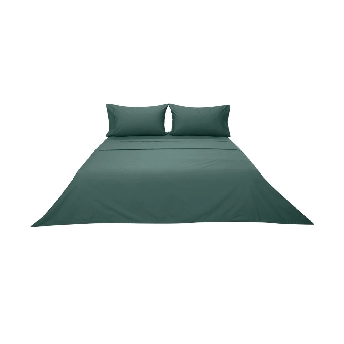 6 250 Thread Count Cotton Rich Sheet Set - Double Bed, Teal, 6 of 7