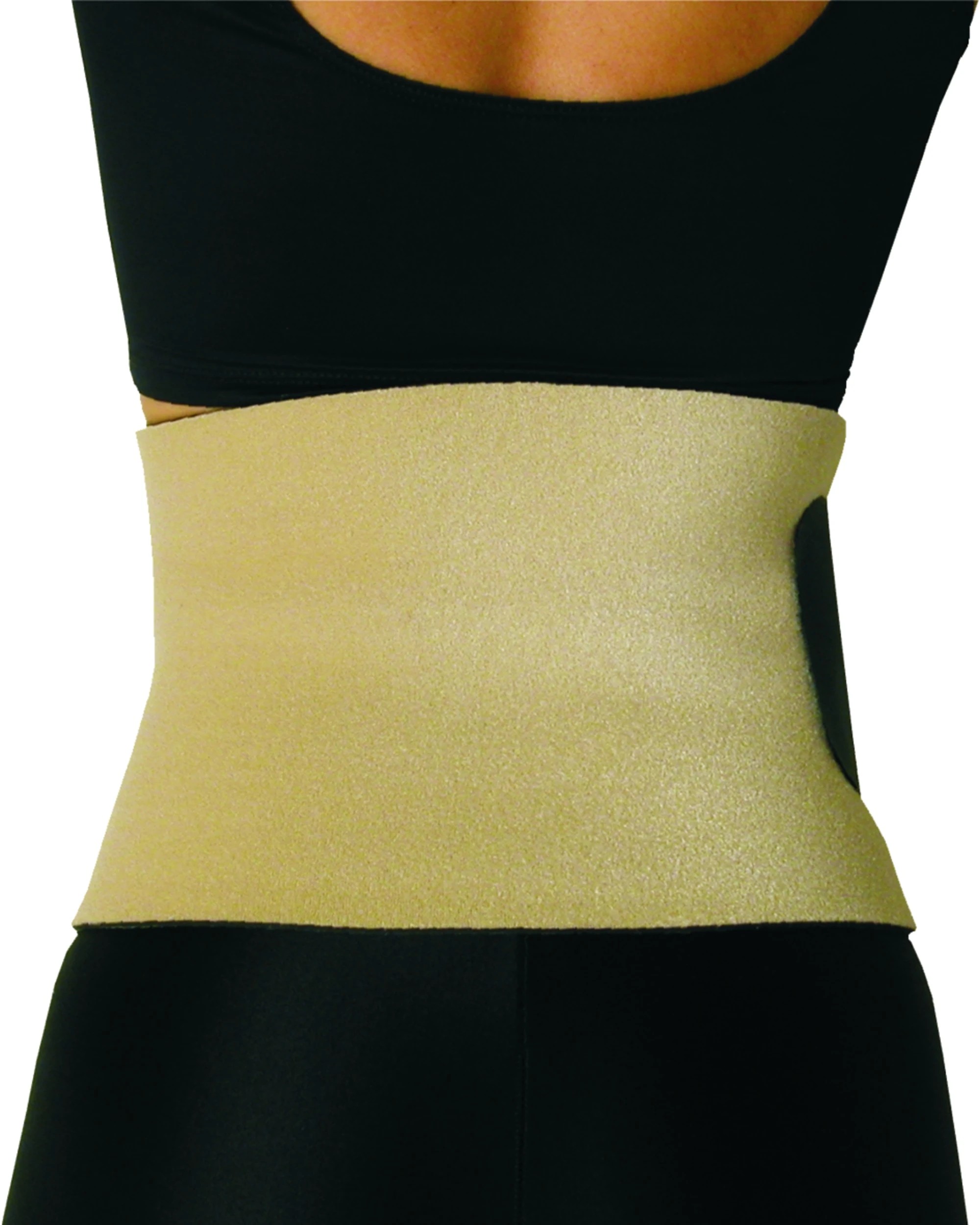 2 Bodyassist Thermal Waist Belt One Size Adjustable Abdominal Support - Black, 2 of 2