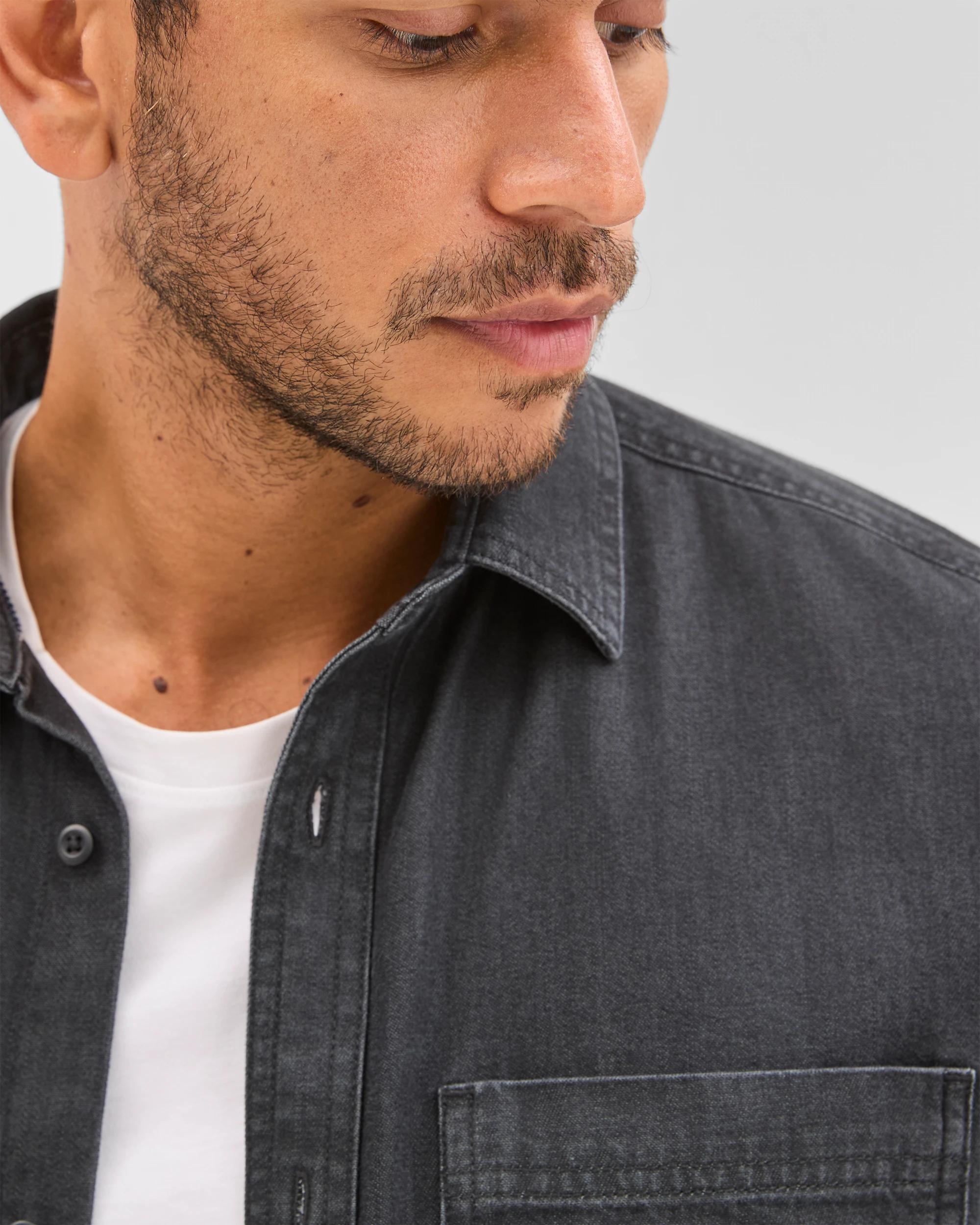 5 Target Denim Australian Cotton Denim Shirt WASHED BLACK, 5 of 6