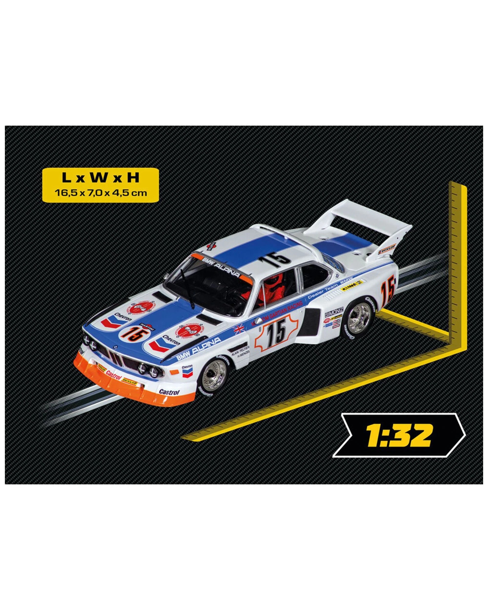 3 Carrera BMW 3.5 CSL Slot Car Licensed Front Rear Lights Ages 8 Years And Up
 - white, 3 of 3