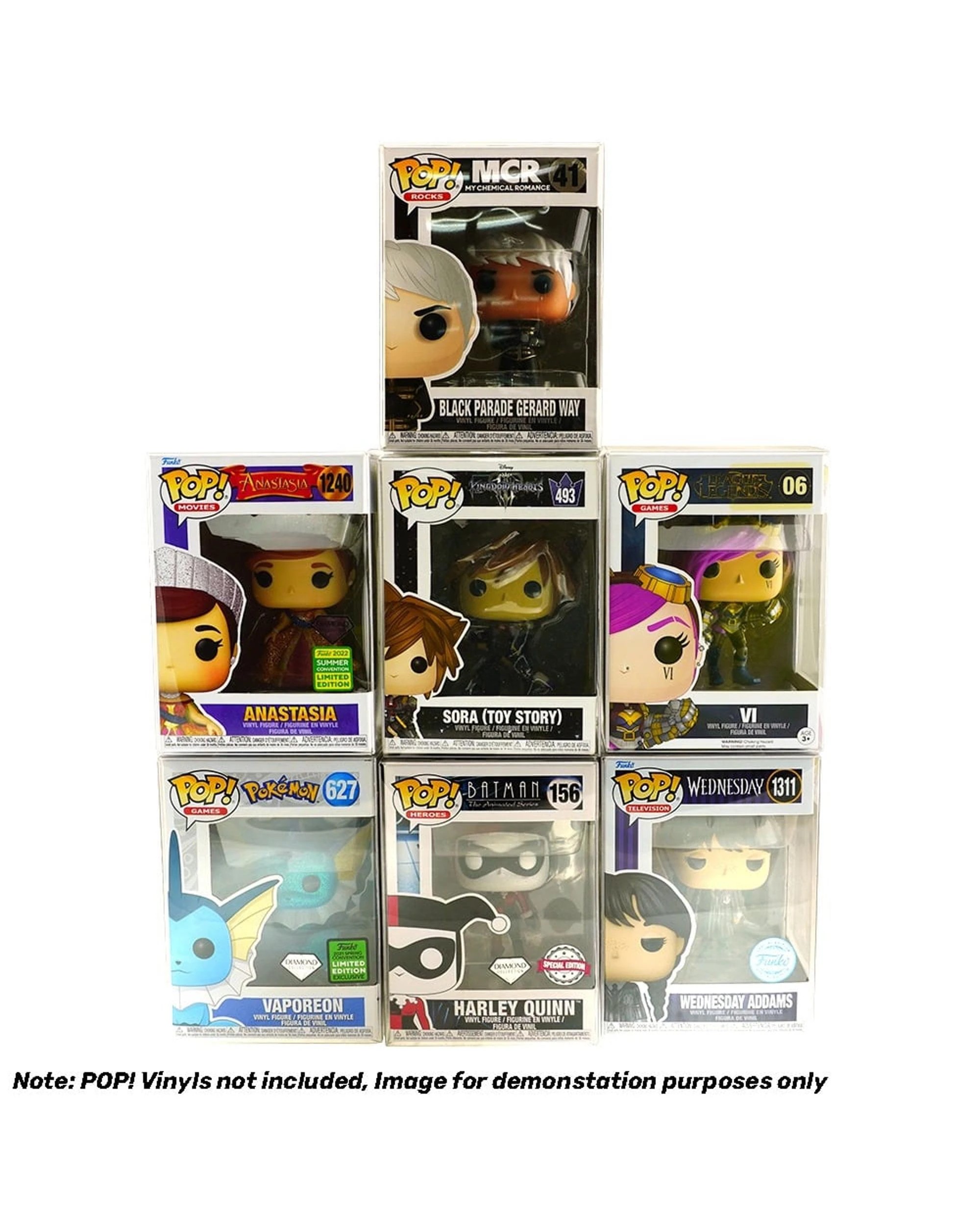 3 Powerwave Funko POP! Vinyl 0.5mm Plastic UV Protector 10 Pack - Clear, 3 of 3