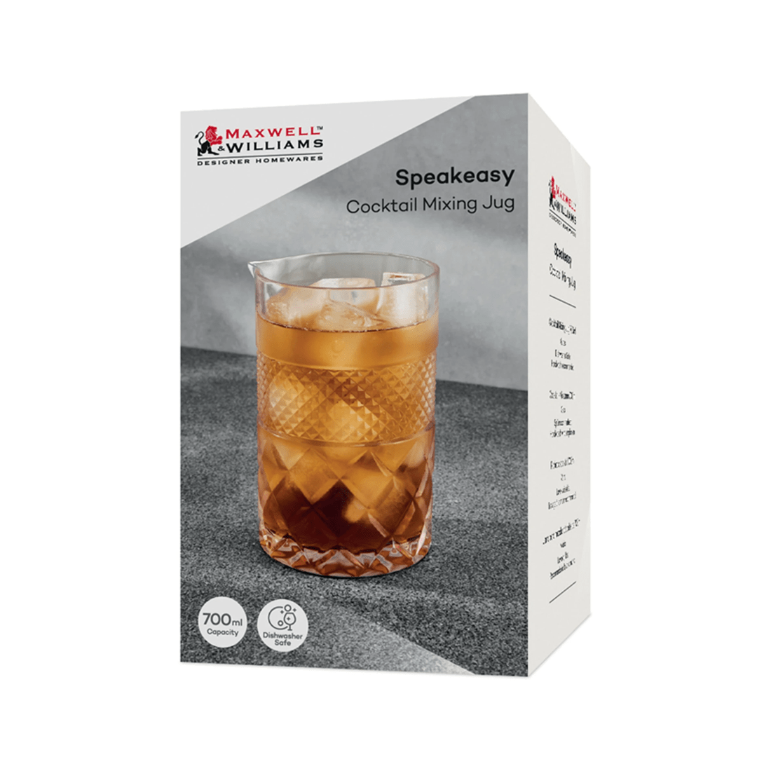 2 Maxwell & Williams Speakeasy Glass Cocktail Mixing Jug 700ml Barware
 - Plain, 2 of 3