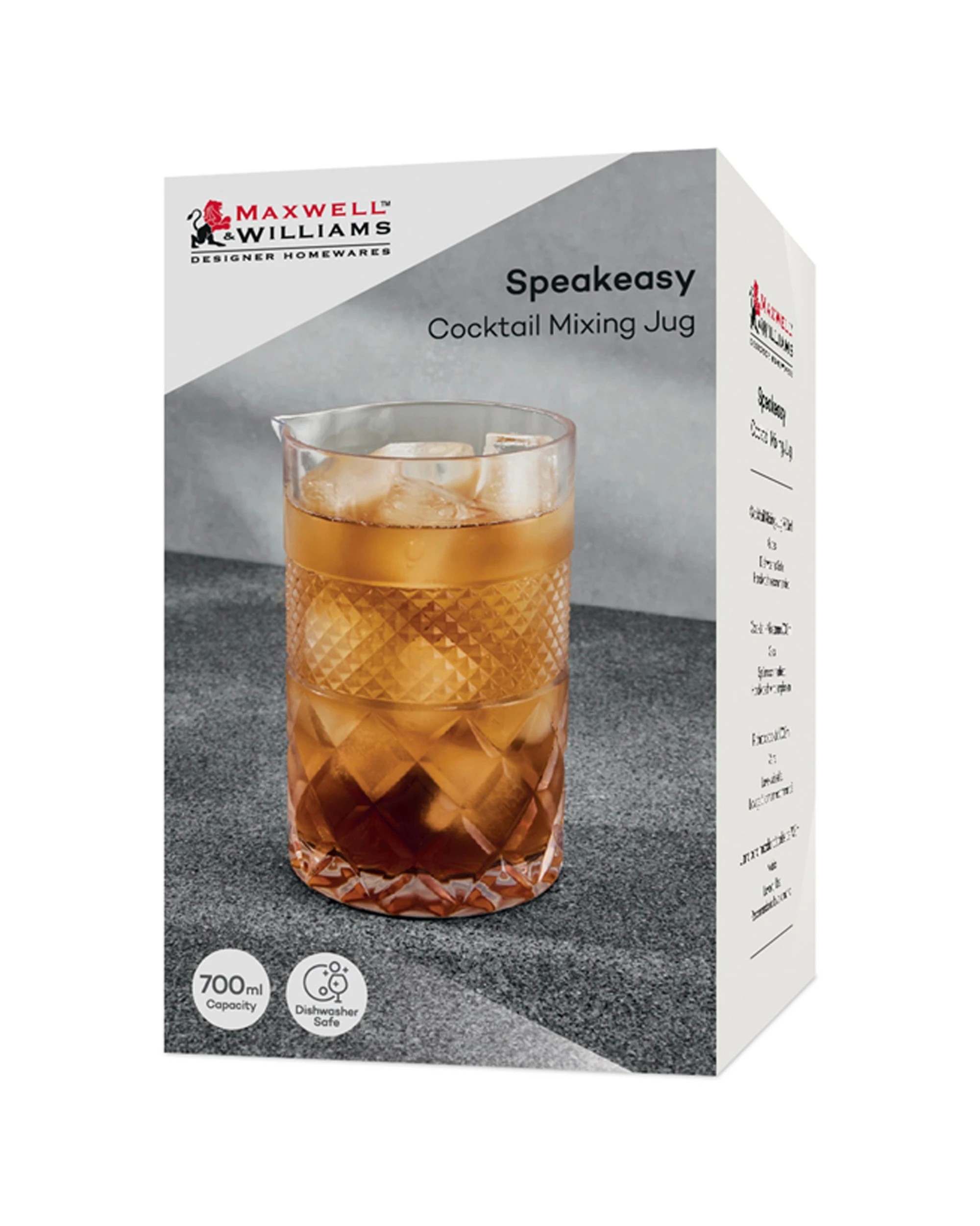 2 Maxwell & Williams Speakeasy Glass Cocktail Mixing Jug 700ml Barware
 - Plain, 2 of 3