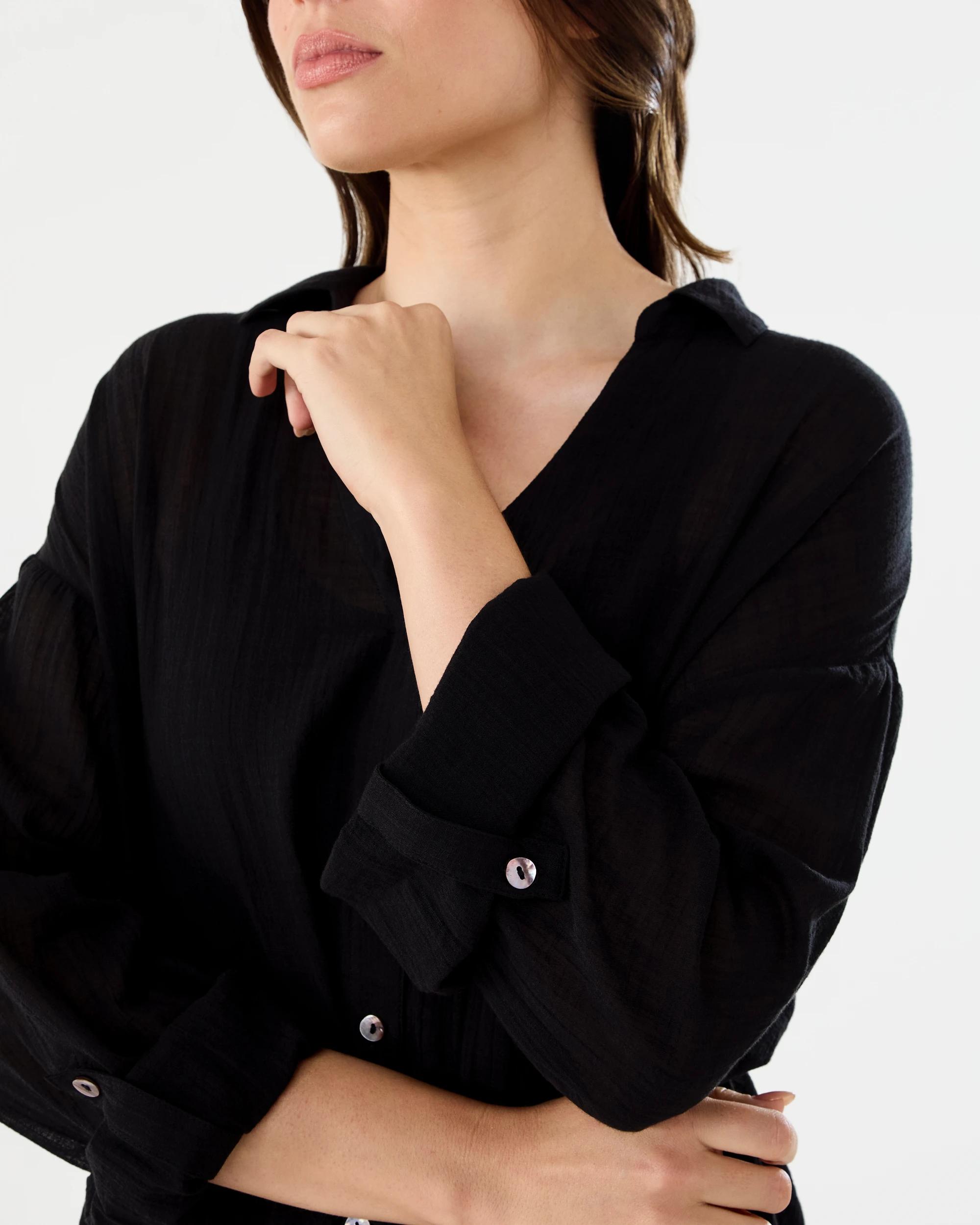 5 Cover Up Shirt Black, 5 of 8