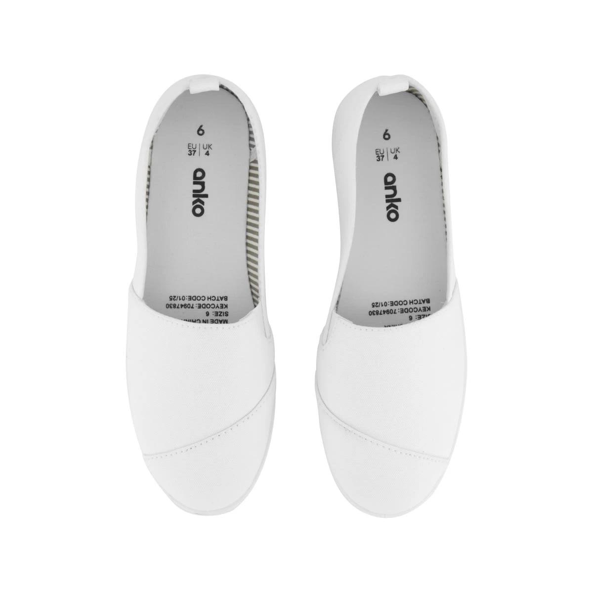 3 Canvas Slip On Sneakers WHITE, 3 of 5