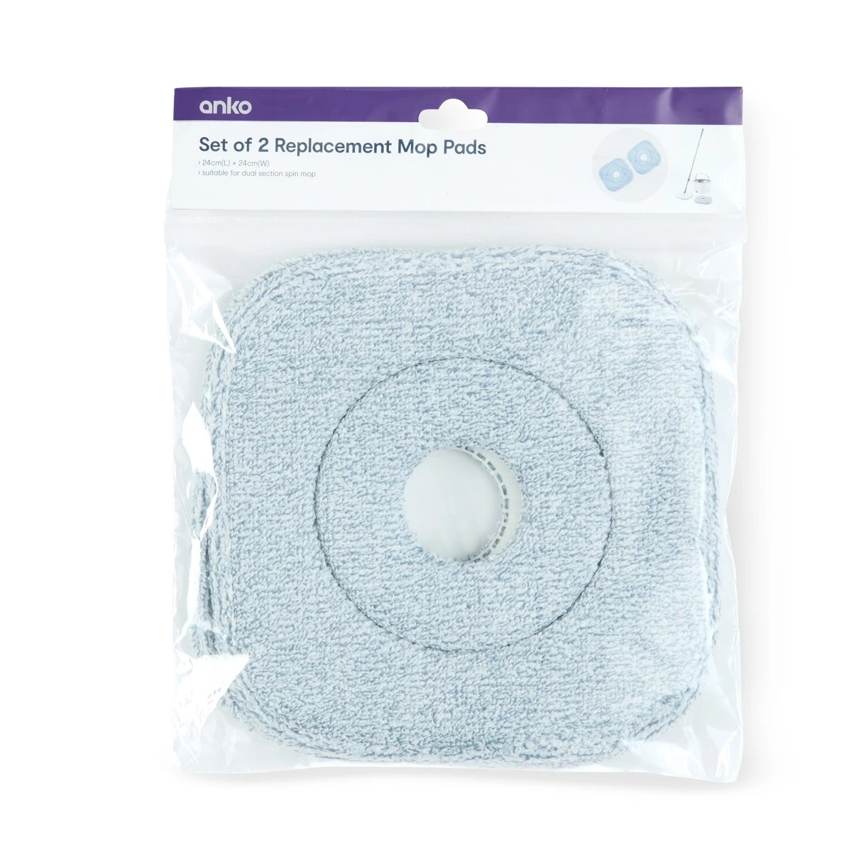 10 2 Pack Dual Section Mop Set Refills, 10 of 10