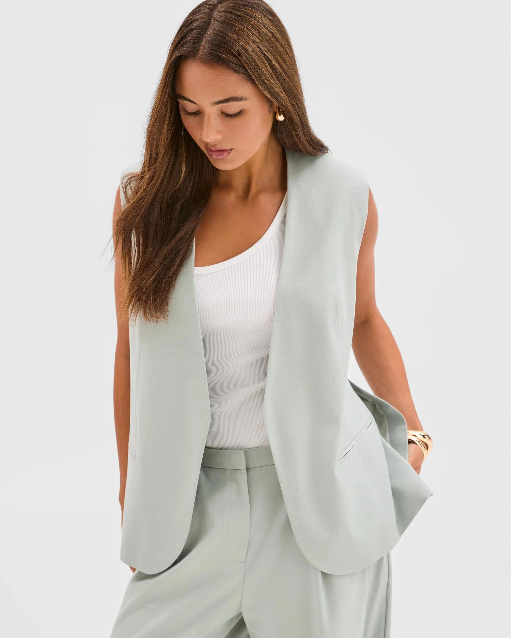 3 Lily Loves Oversized Vest SKY GREY, 3 of 7