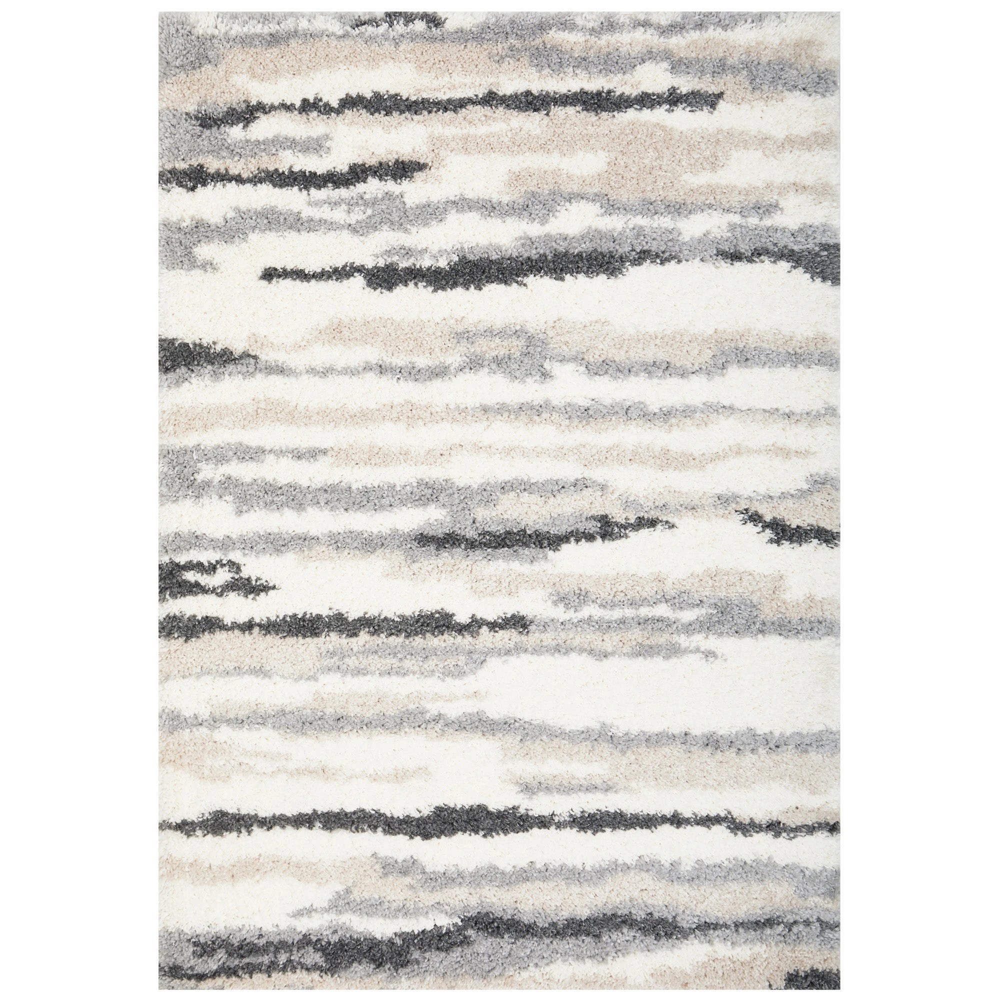 1 Common Ground Rugs Nocturne Neptune 330x240cm - Extra Large Shag Rug - White, 1 of 6