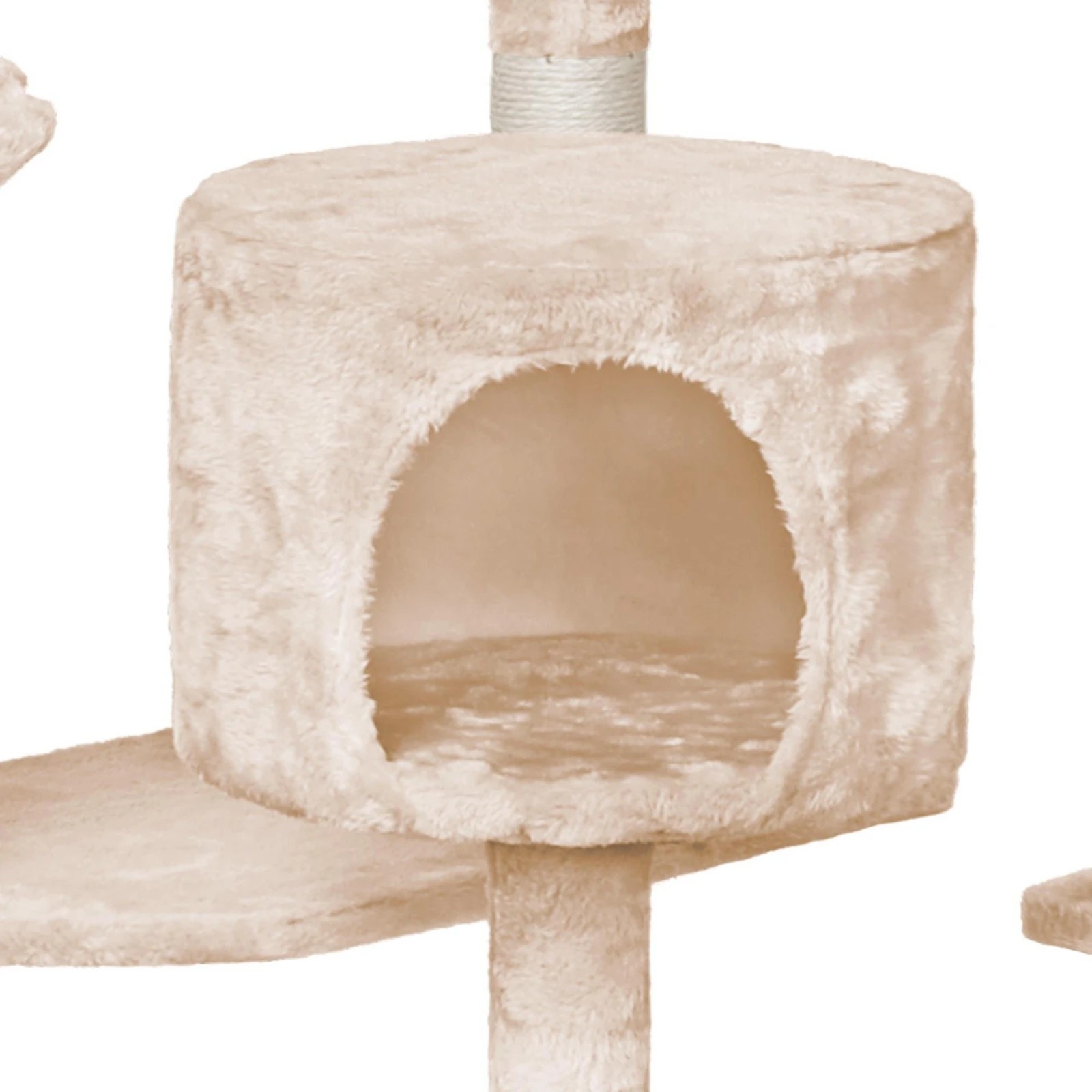 3 Beastie Cat Tree Scratching Post Scratcher Tower Condo House Furniture Wood 203CM - Beige, 3 of 6