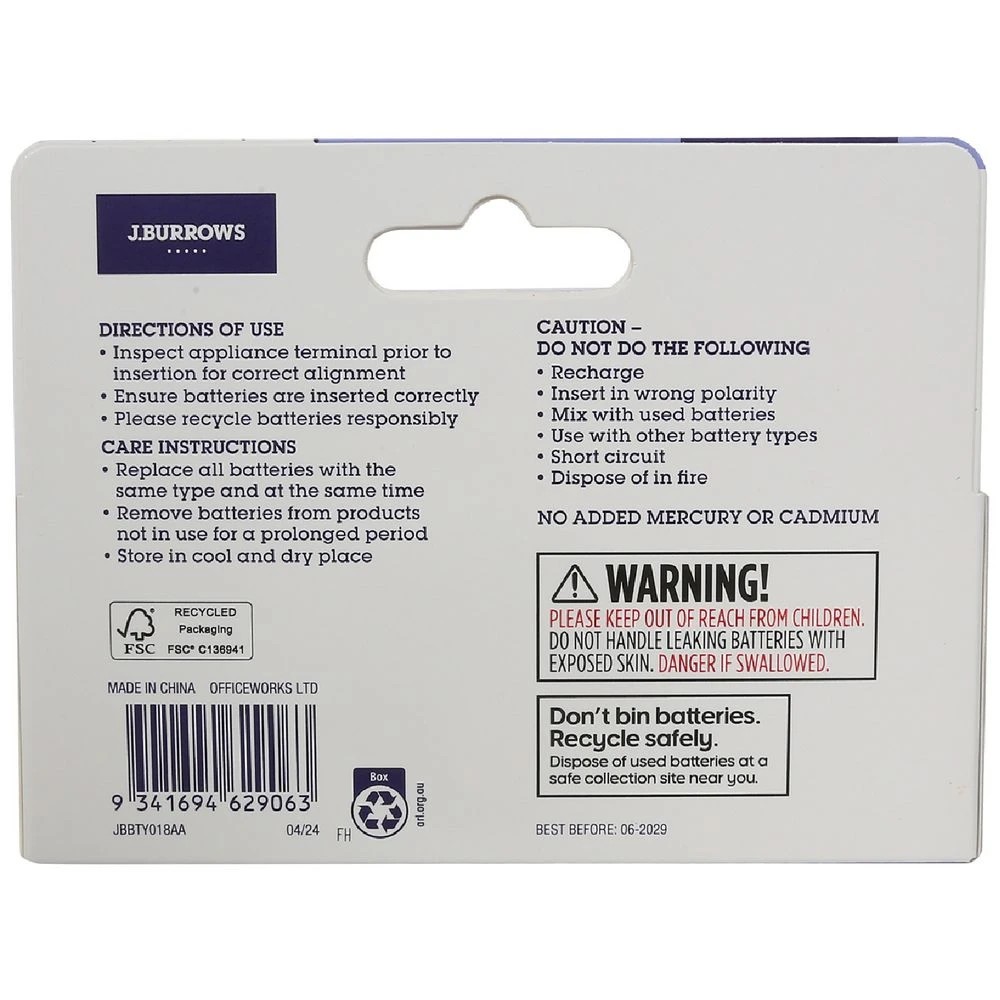 4 J.Burrows AA Batteries 18 Pack, 4 of 6