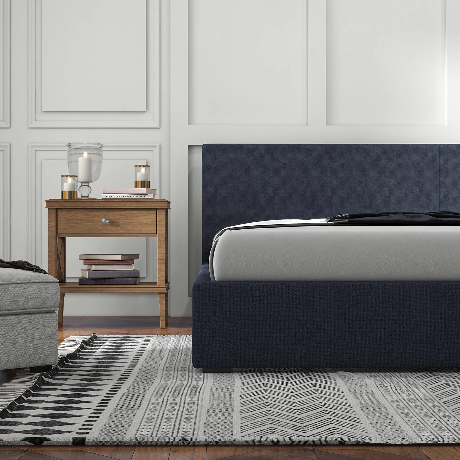 4 Milano Décor Luxury Gas Lift Bed Frame Base And Headboard With Storage Single - Charcoal, 4 of 10