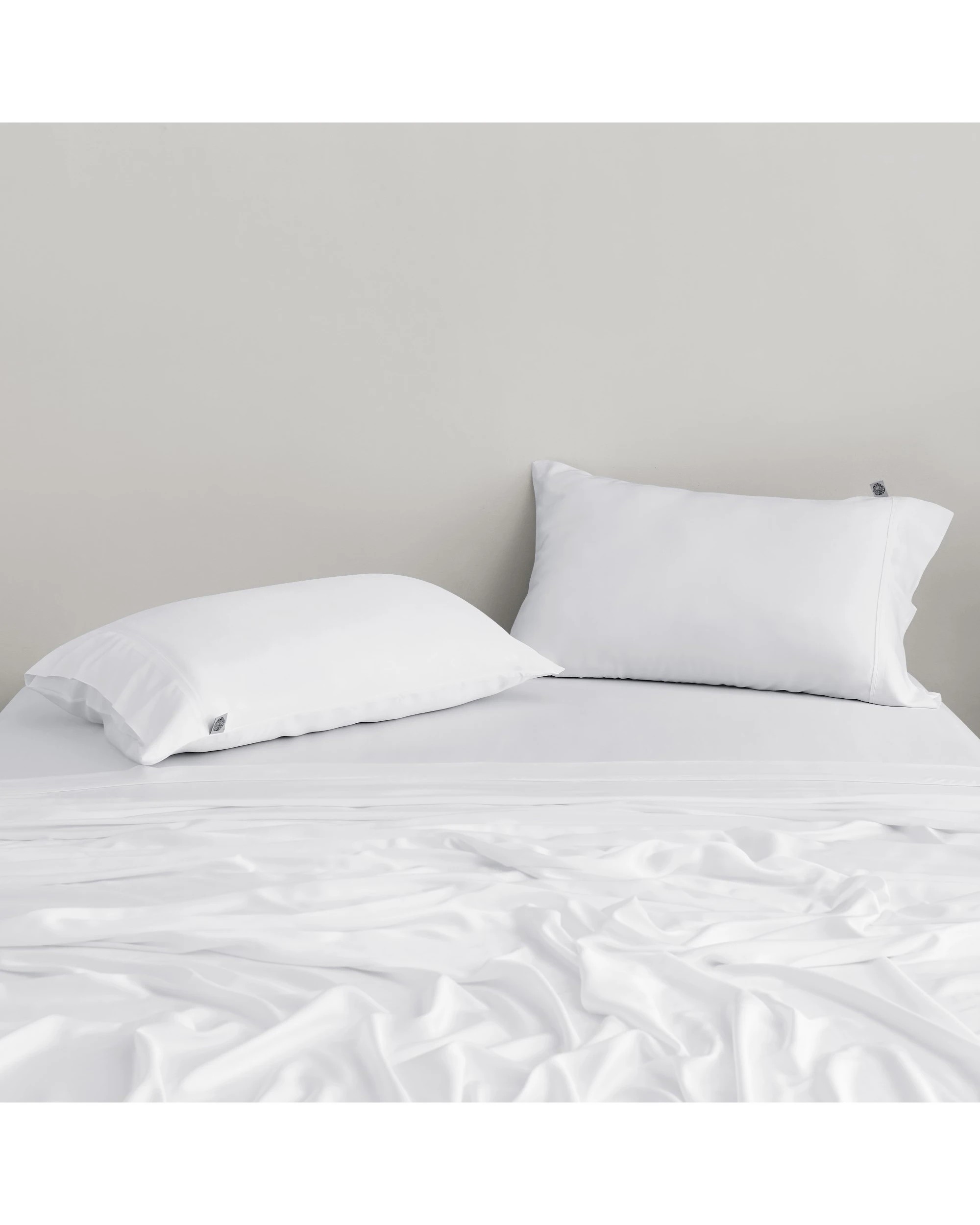 2 Natural Home 400TC 100% Bamboo Sateen Sheet Set - Double Bed - White, 2 of 6