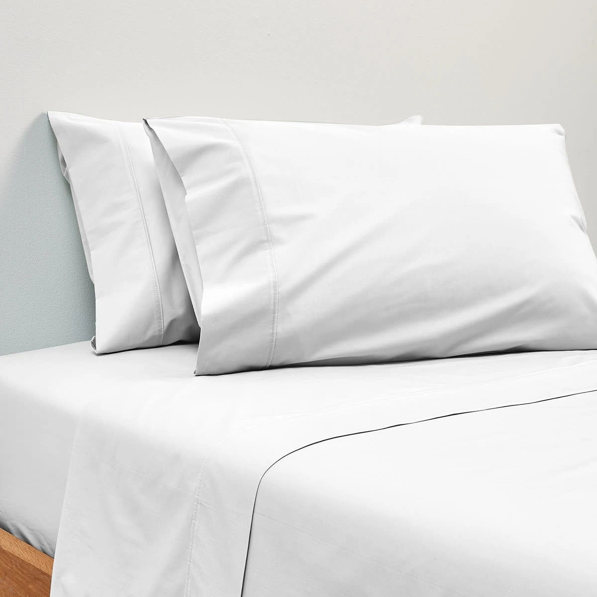 5 250 Thread Count Cotton Rich Sheet Set - Queen Bed, White, 5 of 7