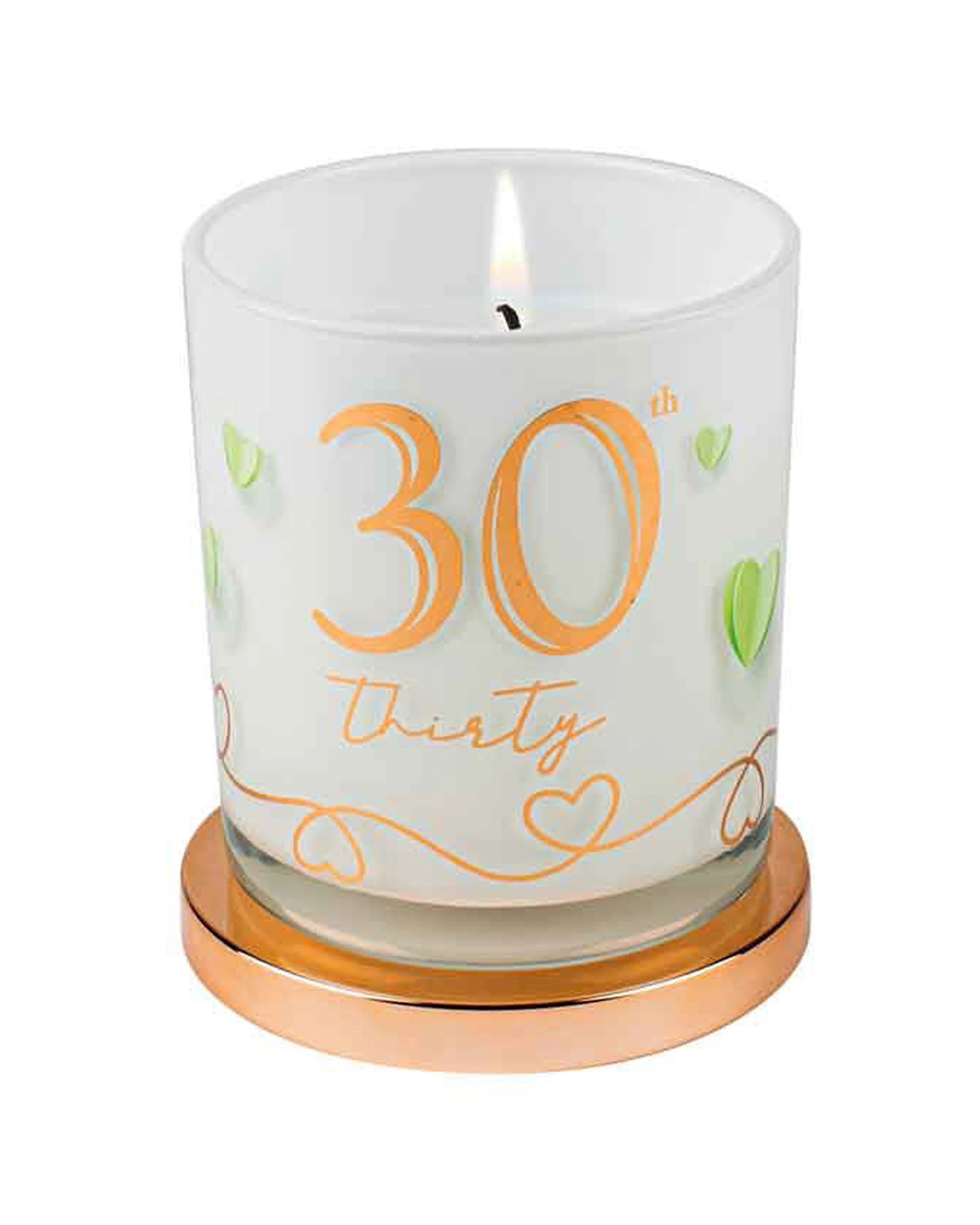 1 Lmd 30th Birthday Candle Vanilla Scented Home Fragrance Round Gold 9cm
 - White, 1 of 3