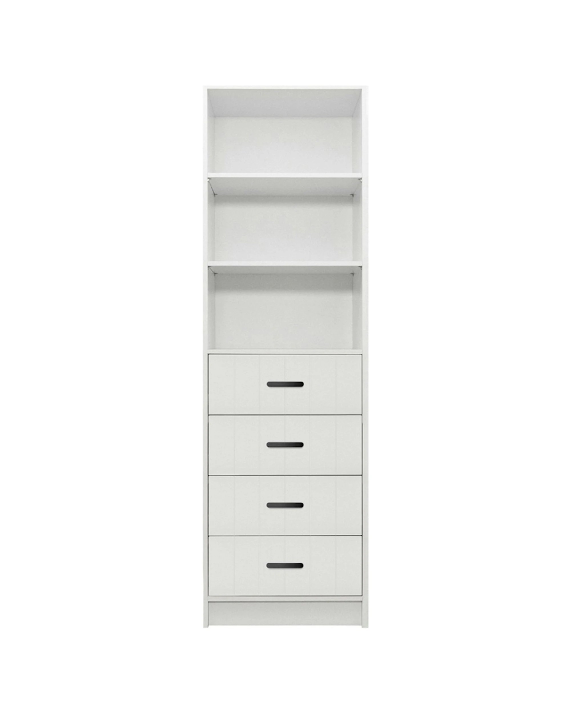 2 European Cabinetry Malmo VJ Panel Walk In Wardrobe Oval Handle - White, 2 of 2