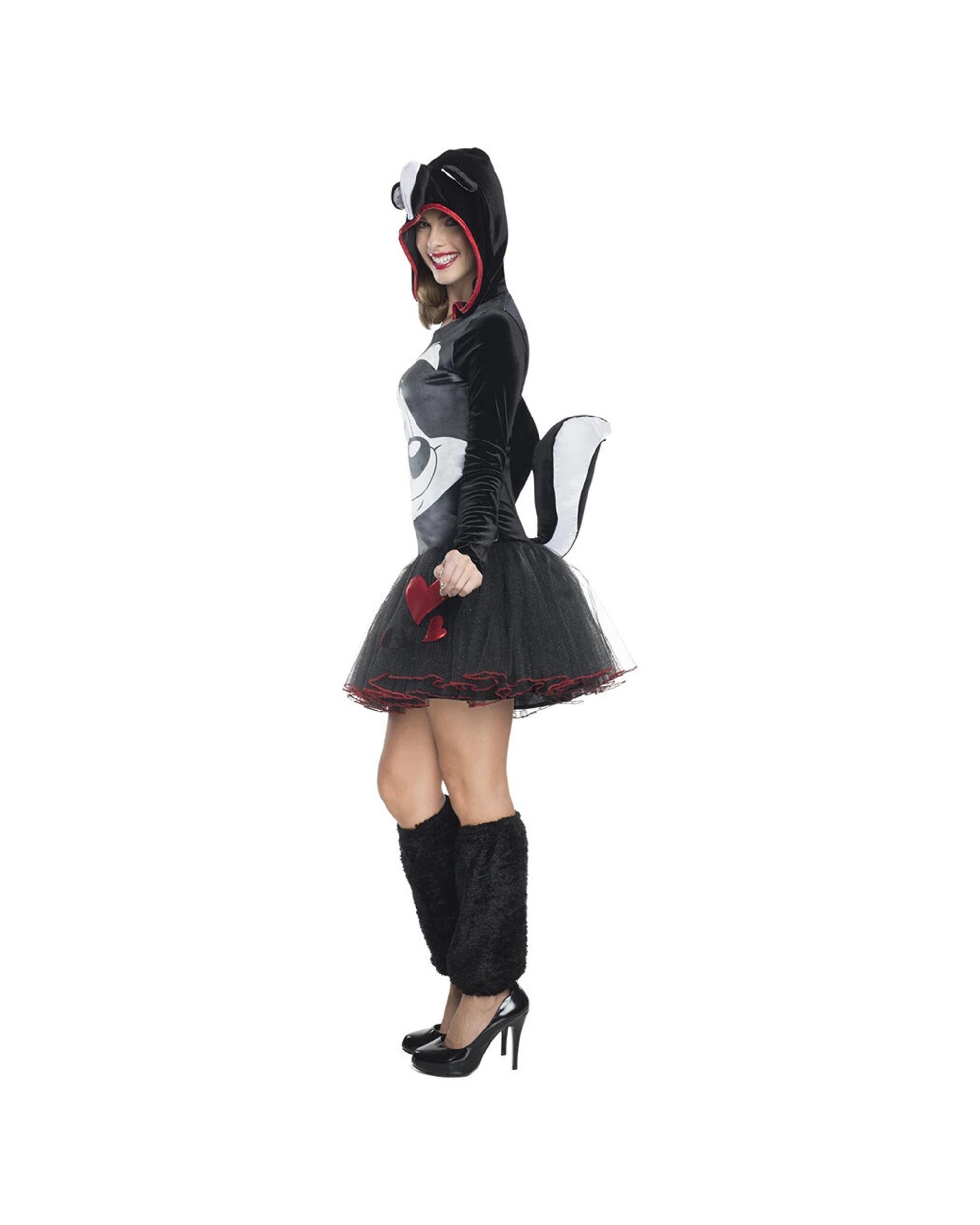 2 Rubies Pepe Le Pew Hooded Tutu Dress Womens Dress Up Costume Size M - Multi, 2 of 3