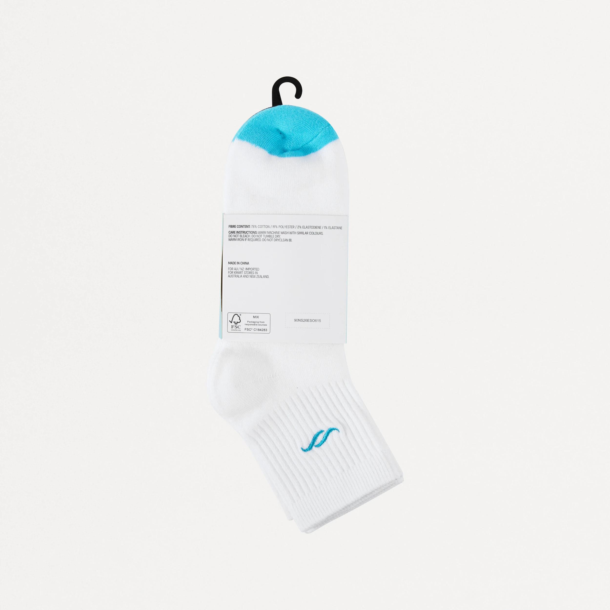 4 3 Pack Retro Rib Quarter Crew Socks Multi Fire, 4 of 4