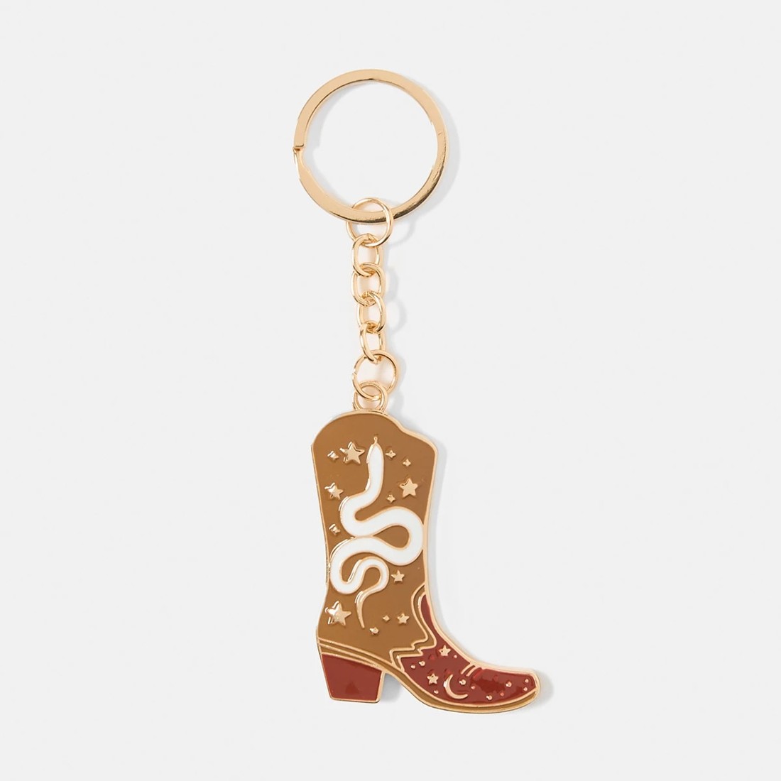 1 Celestial Cowboy Keyring - Brown and Gold Tone, 1 of 2