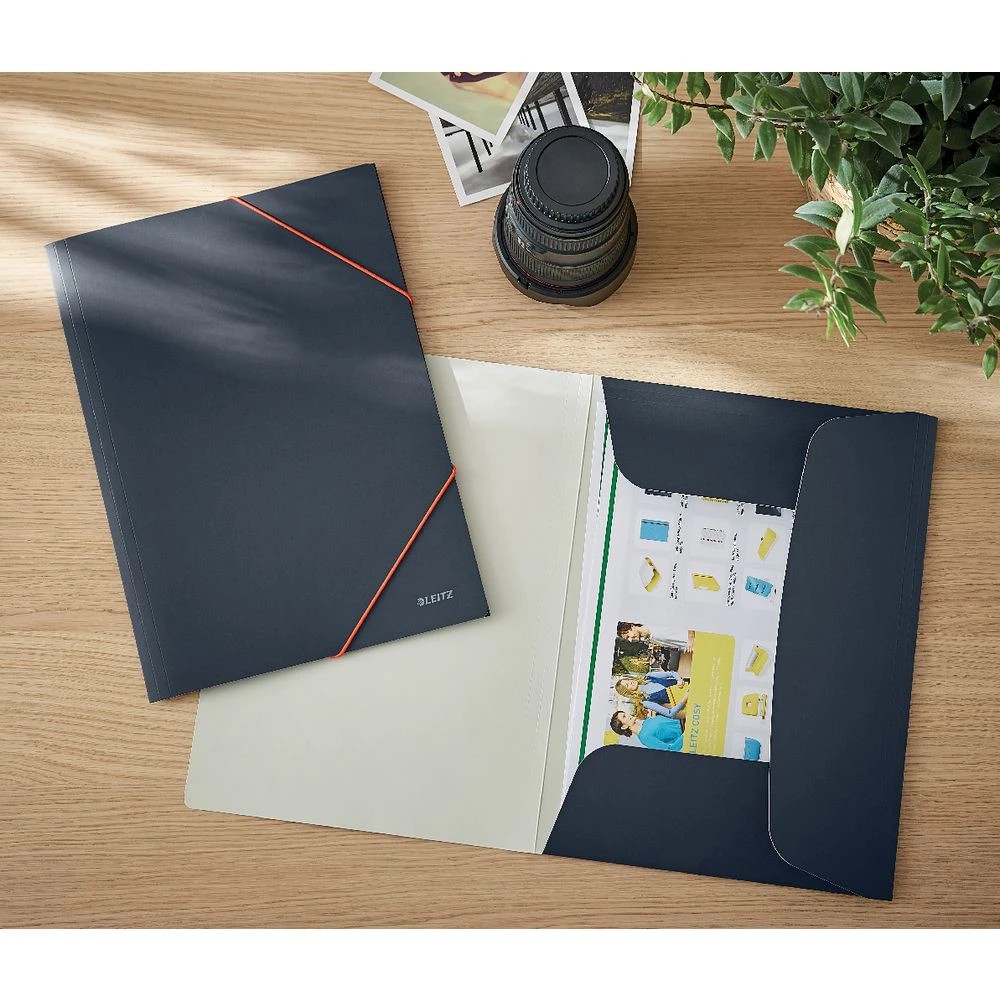 3 Leitz Cosy A4 3-Flap Folder Grey, 3 of 3