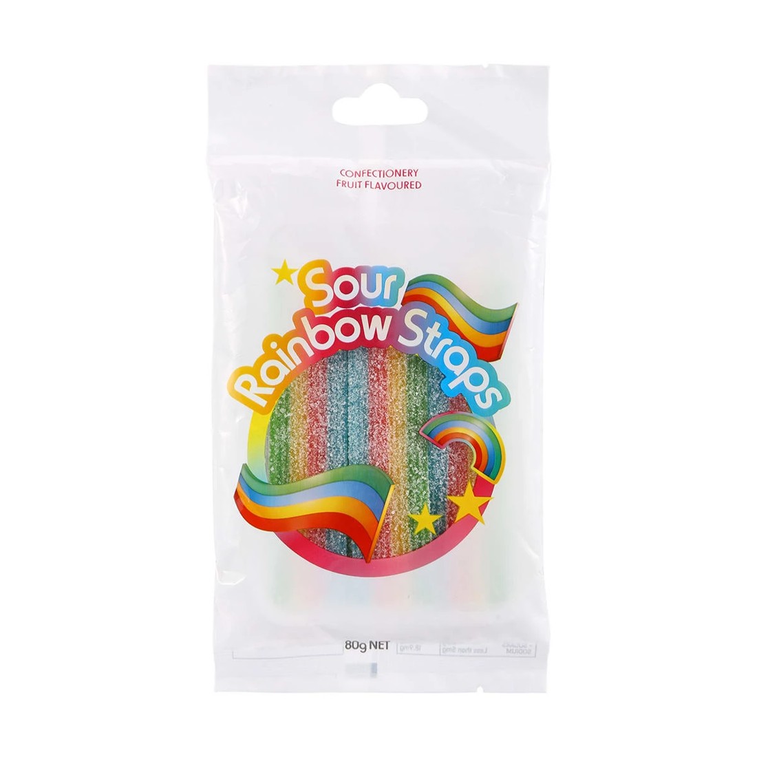 1 Sour Rainbow Straps Candy 80g, 1 of 3