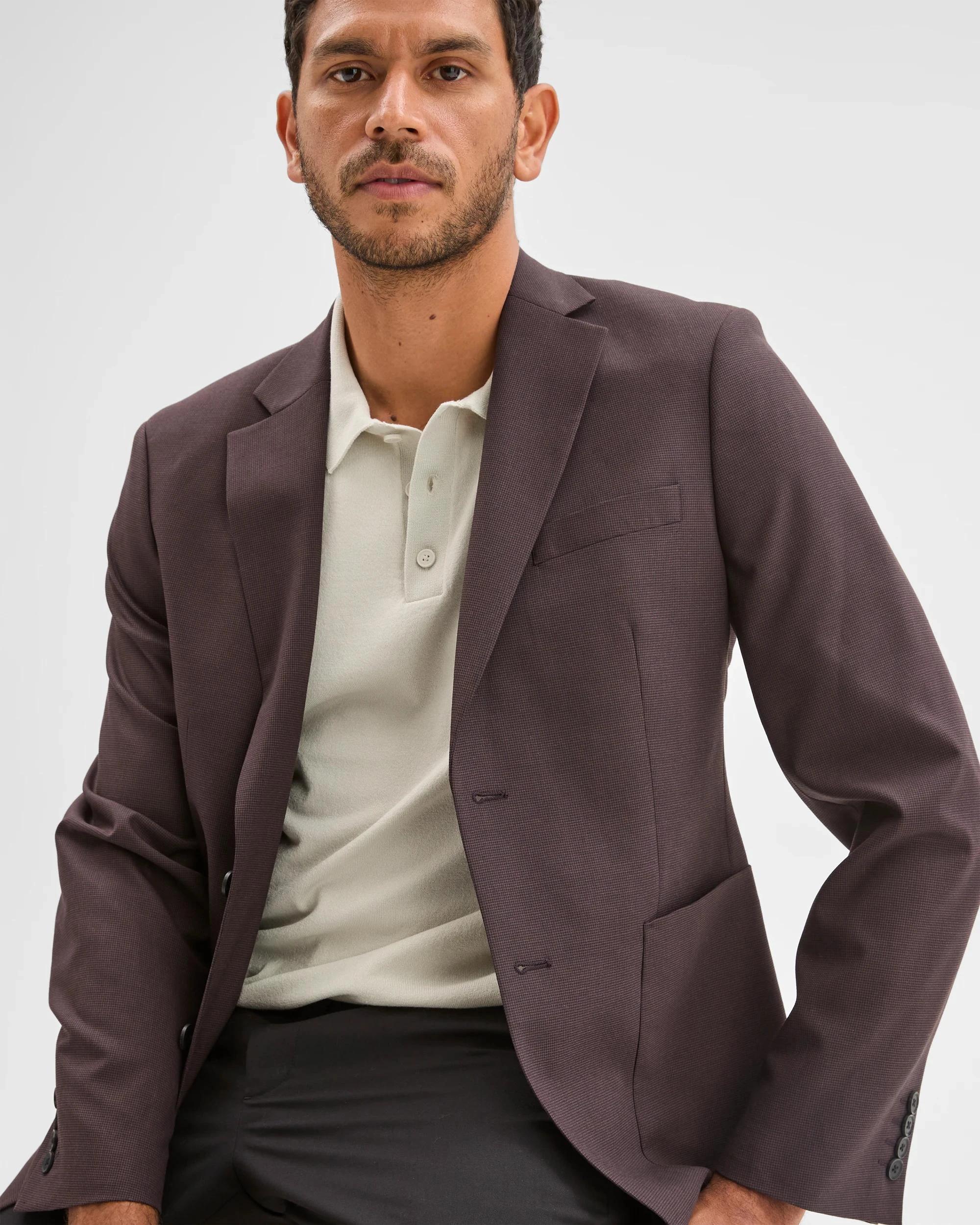 7 Preview Houndstooth Blazer BROWN, 7 of 7