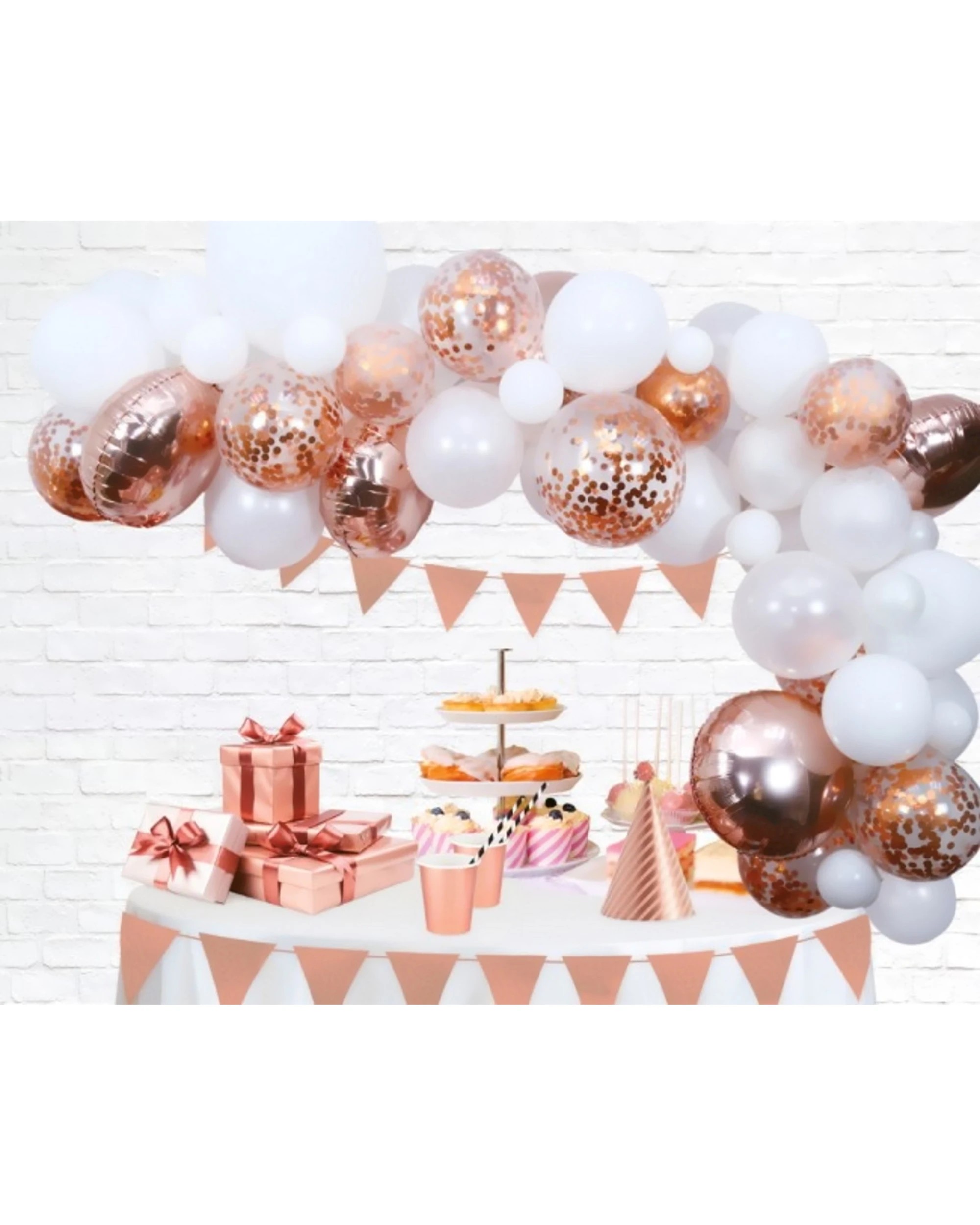 2 Partyrama Rose Gold 4m Balloon Arch Kit - Rose Gold, 2 of 3