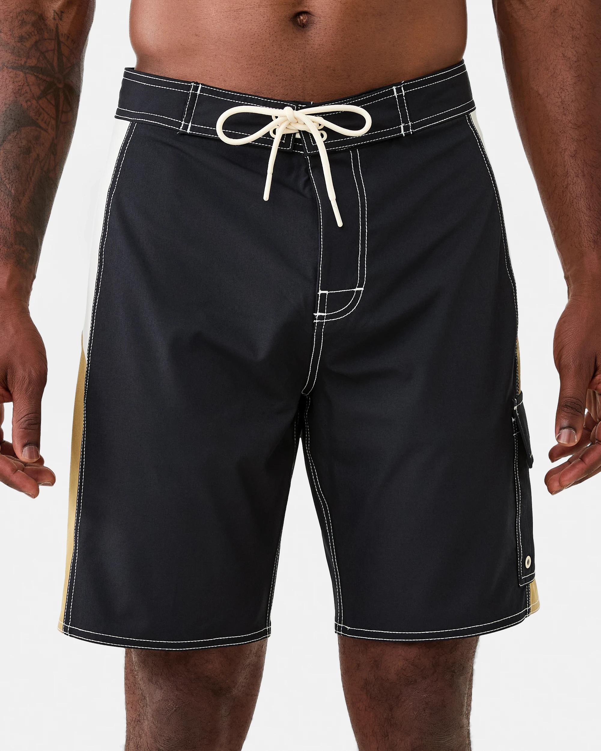 1 4 Way Stretch Boardshorts Black, 1 of 7