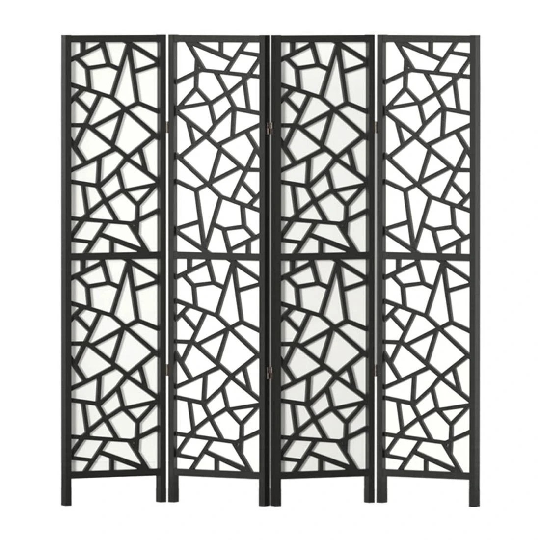 3 Artiss 4 Panel Room Divider Screen 162x170cm Clover - Black, 3 of 7
