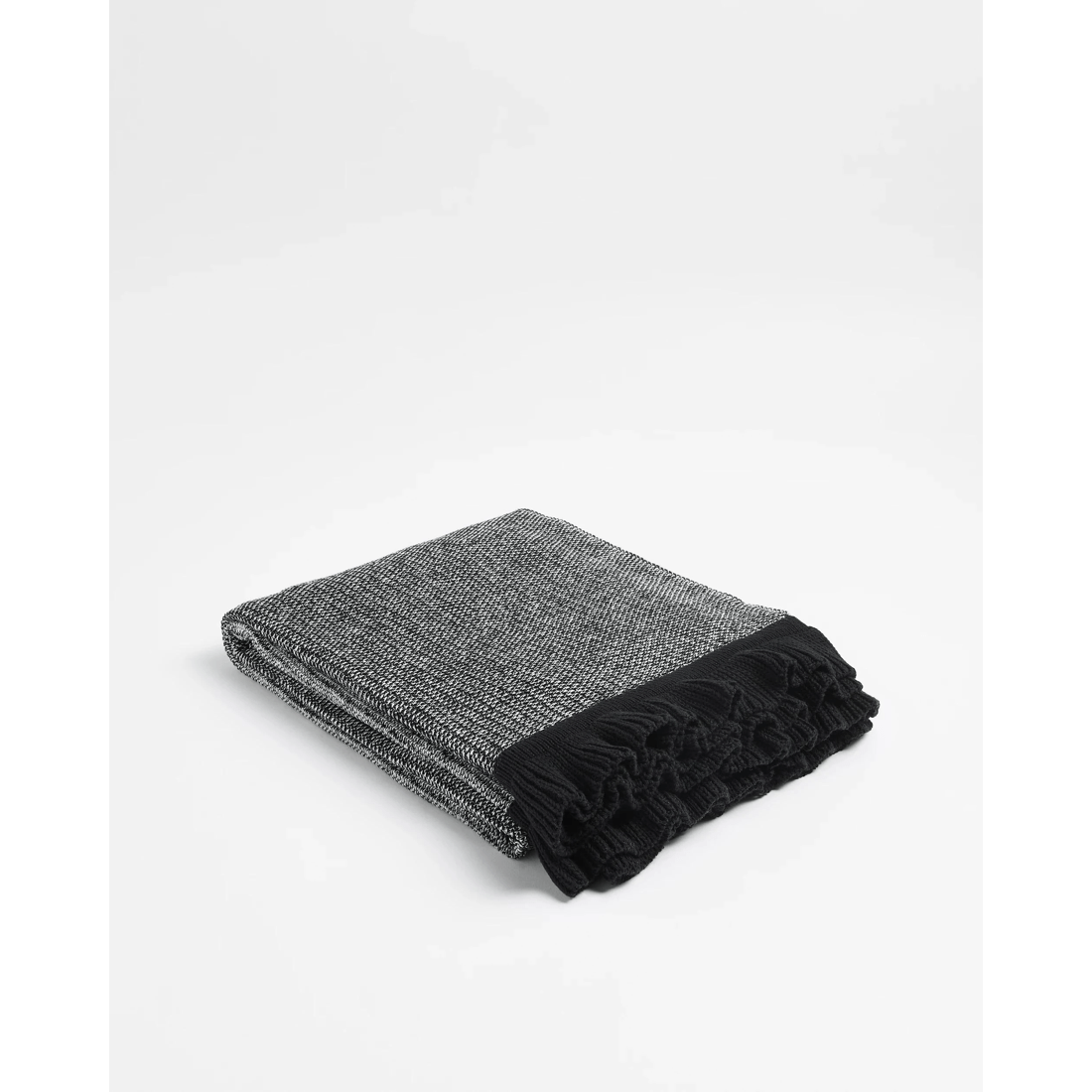 1 Target Kaya Knit Ruffle Throw - Queen Bed - Black, 1 of 2