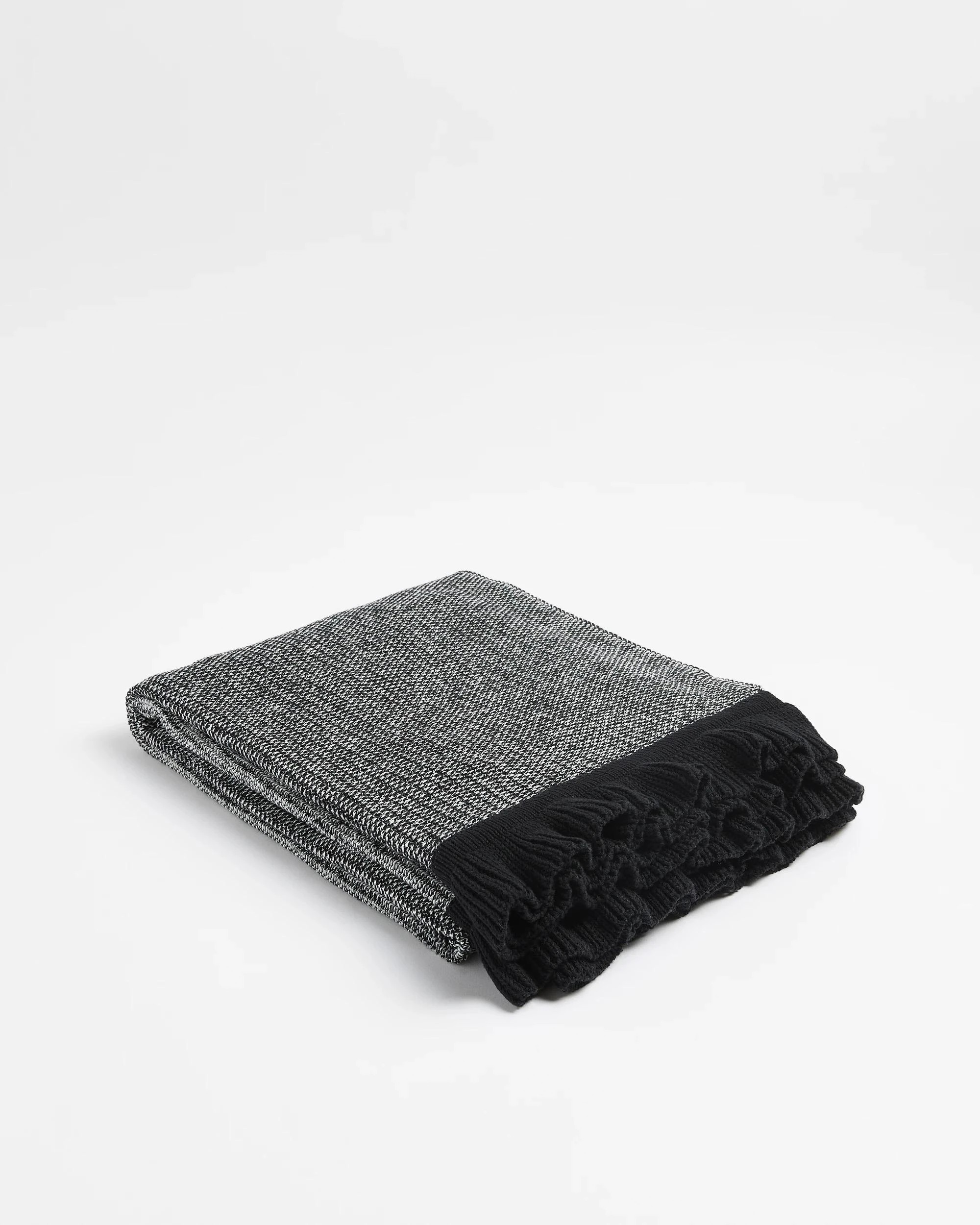 1 Target Kaya Knit Ruffle Throw - Queen Bed - Black, 1 of 2