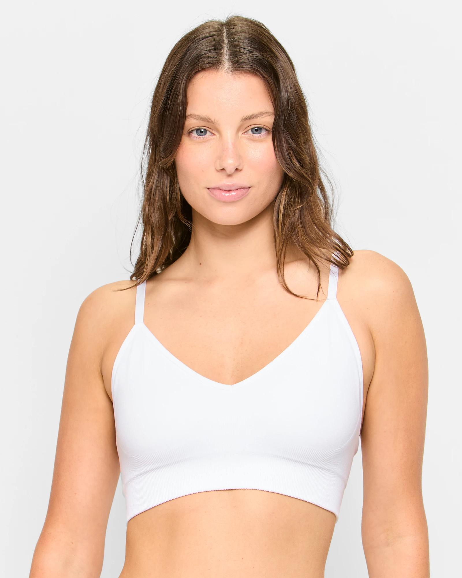 1 Target Woman Low Impact Seamfree Sports Crop Top WHITE, 1 of 4