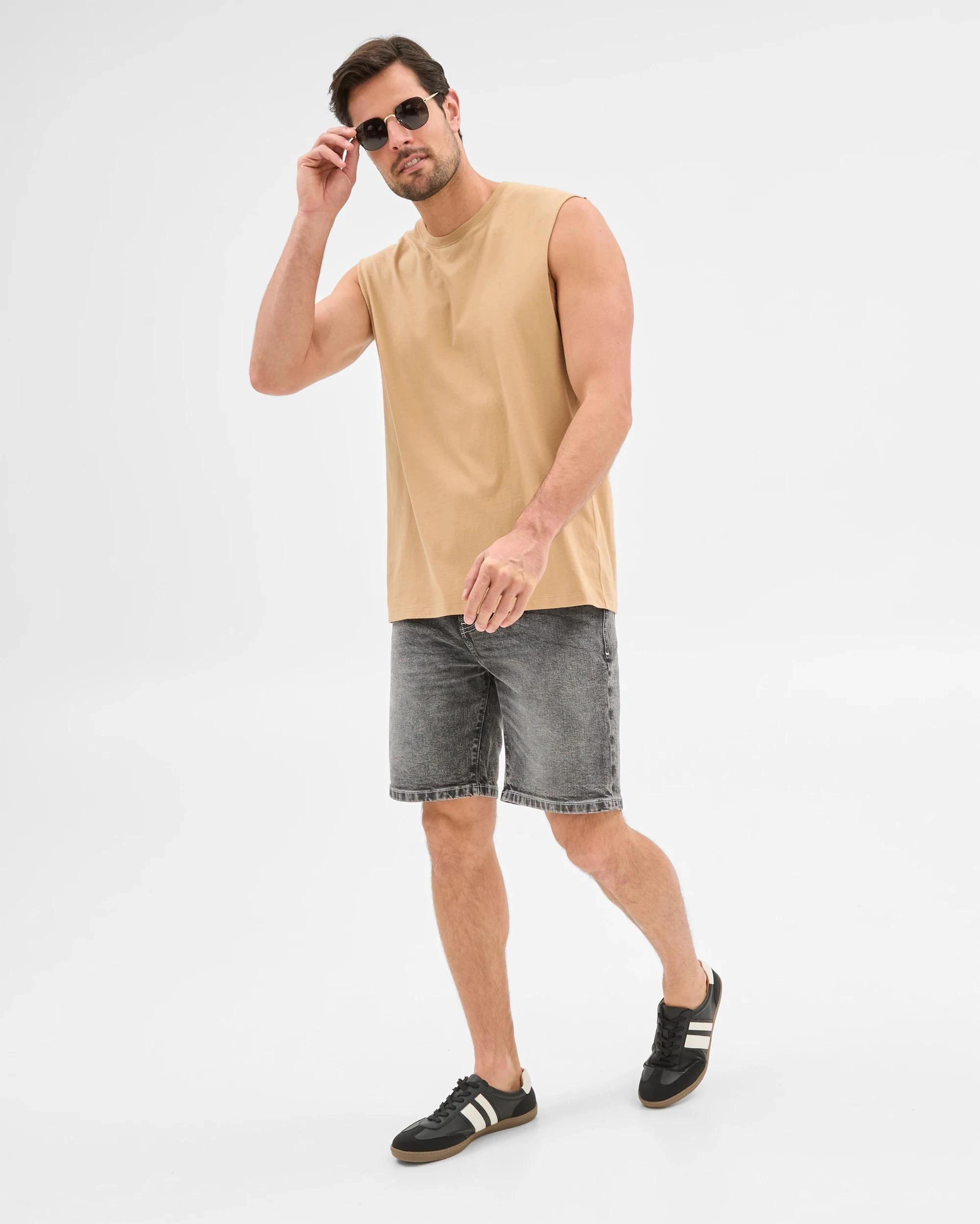 3 Target Australian Cotton Plain Tank Top SAND, 3 of 5