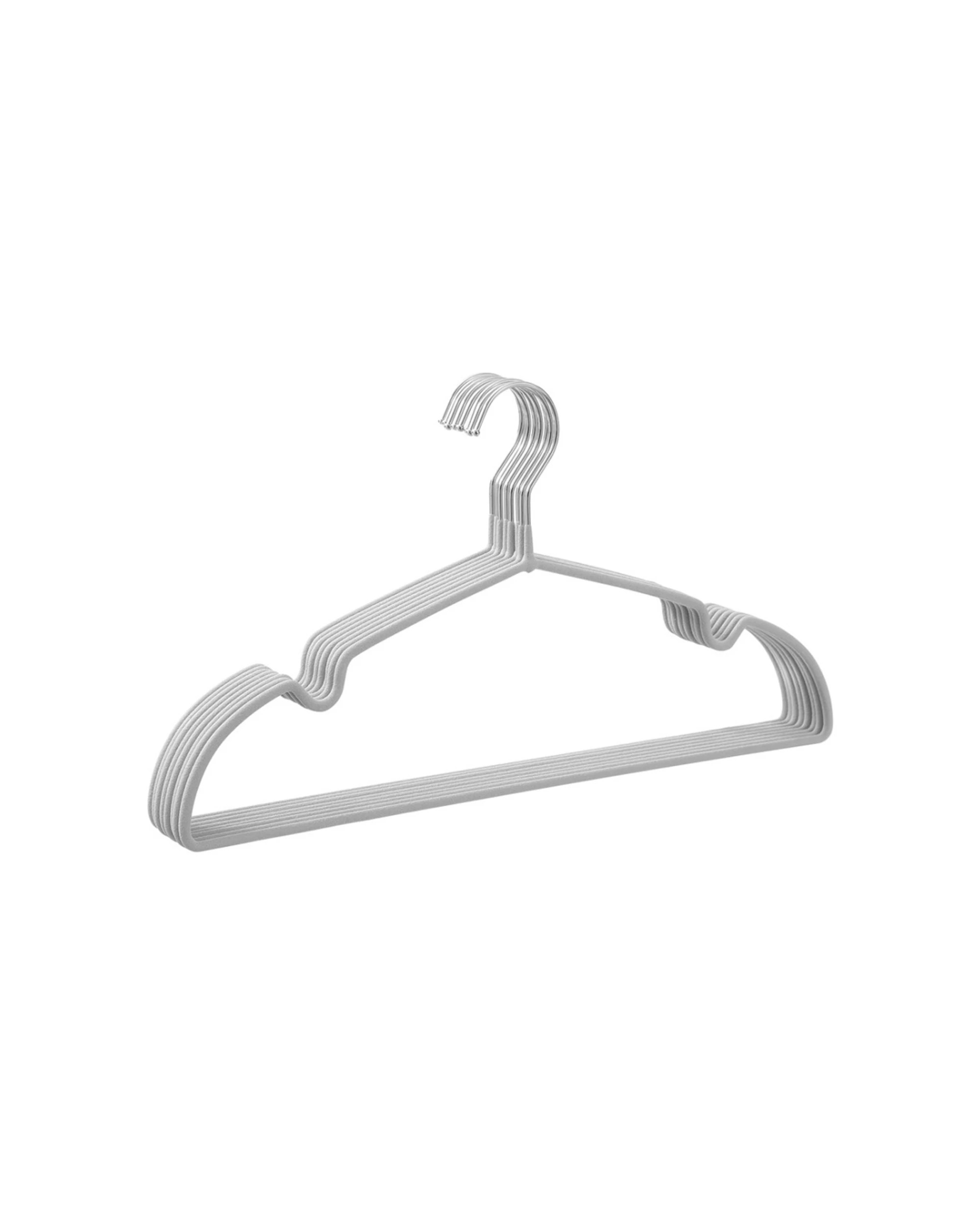 5 Boxsweden 6x 8PK Hangit Suede Wardrobe Clothes Hangers Non-Slip 40.5cm - Grey, 5 of 7