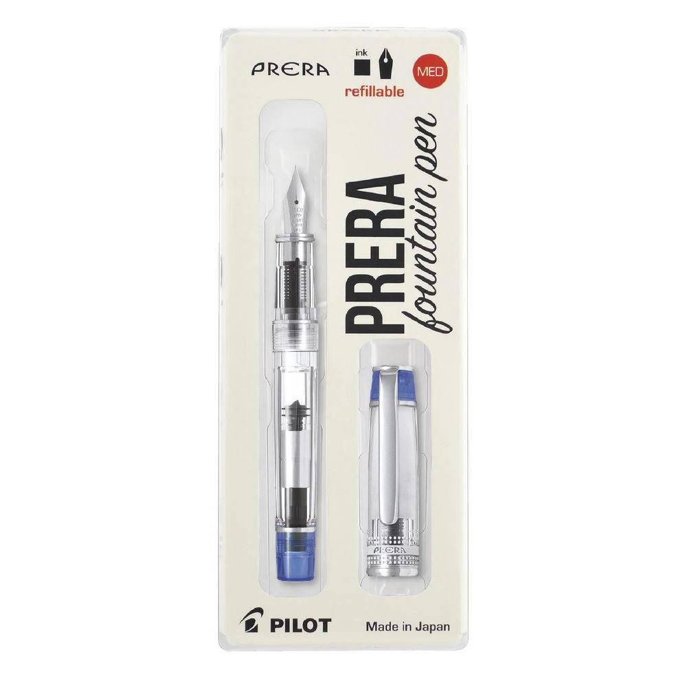 1 PILOT Prera Fountain Pen Translucent Blue Barrel, 1 of 7