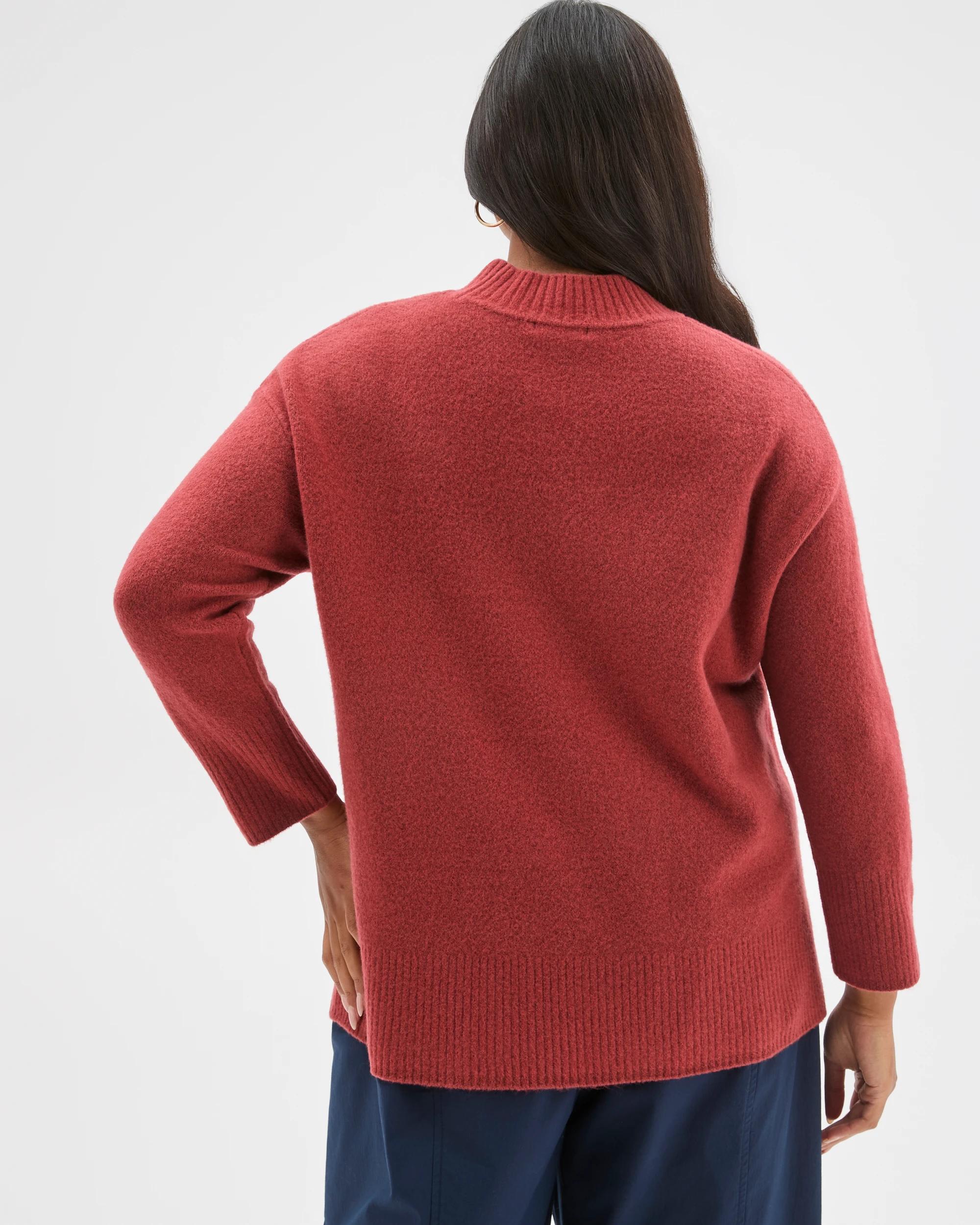5 Target Curve Plus Size Super Soft Jumper RED PEAR MARLE, 5 of 5