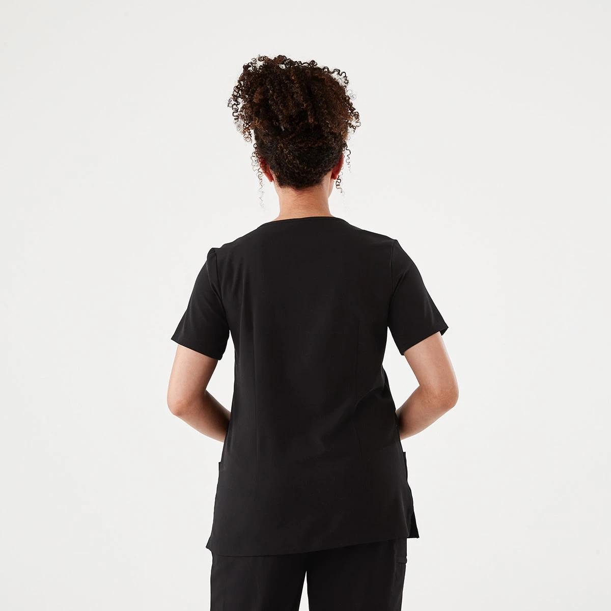 3 Work Short Sleeve Scrub Top BLACK, 3 of 7