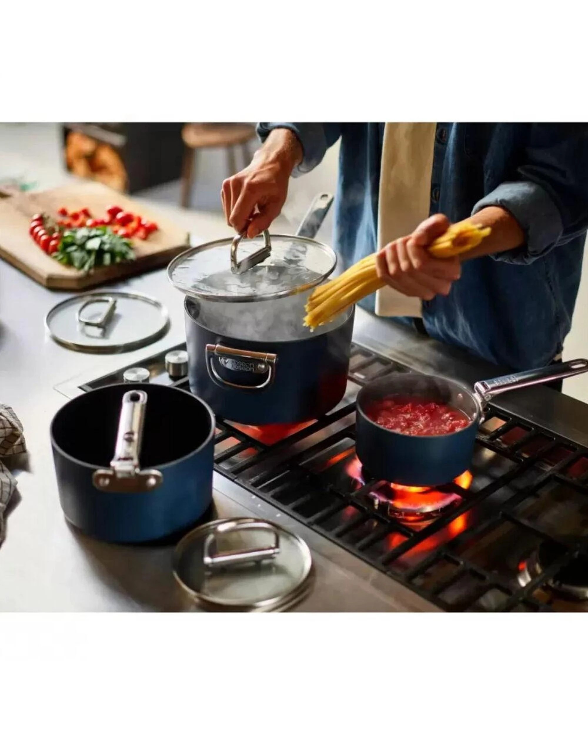 3 Joseph Joseph Space Non Stick 3 Piece Saucepan Set With Lids, 3 of 5