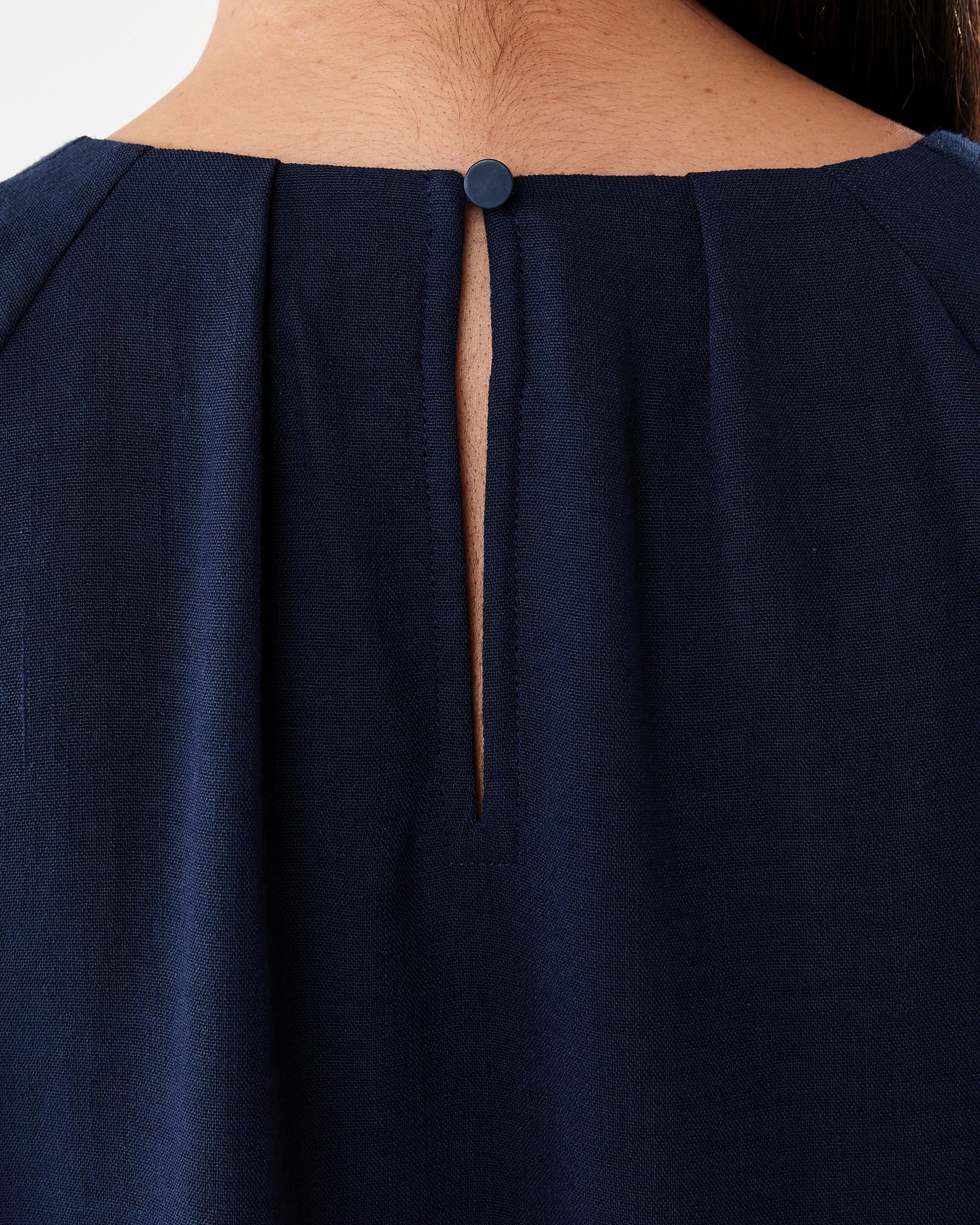 7 Short Sleeve Tuck Top Blu Pcoat, 7 of 7