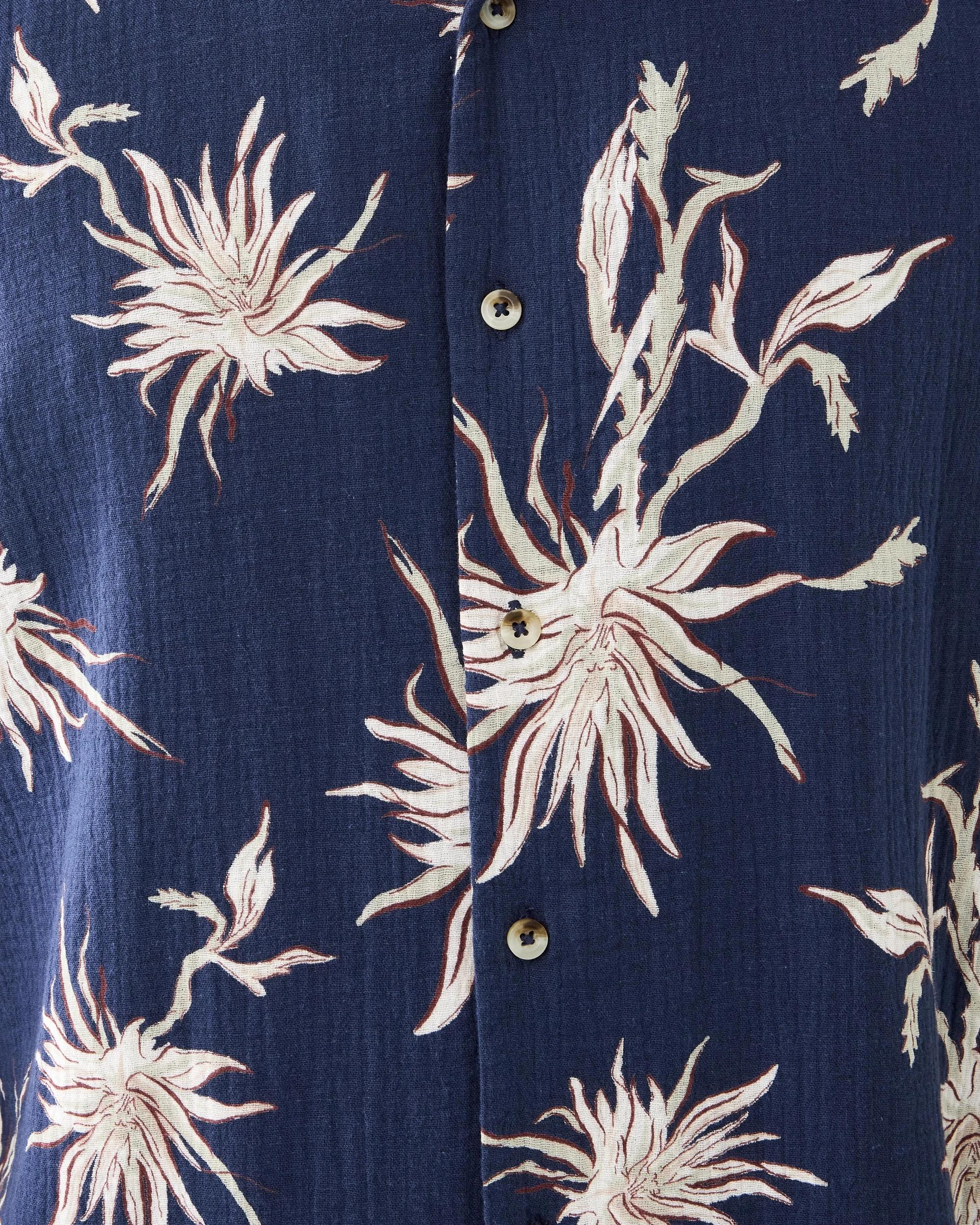 6 Short Sleeve Double Cloth Print Shirt Nvy Plts, 6 of 7
