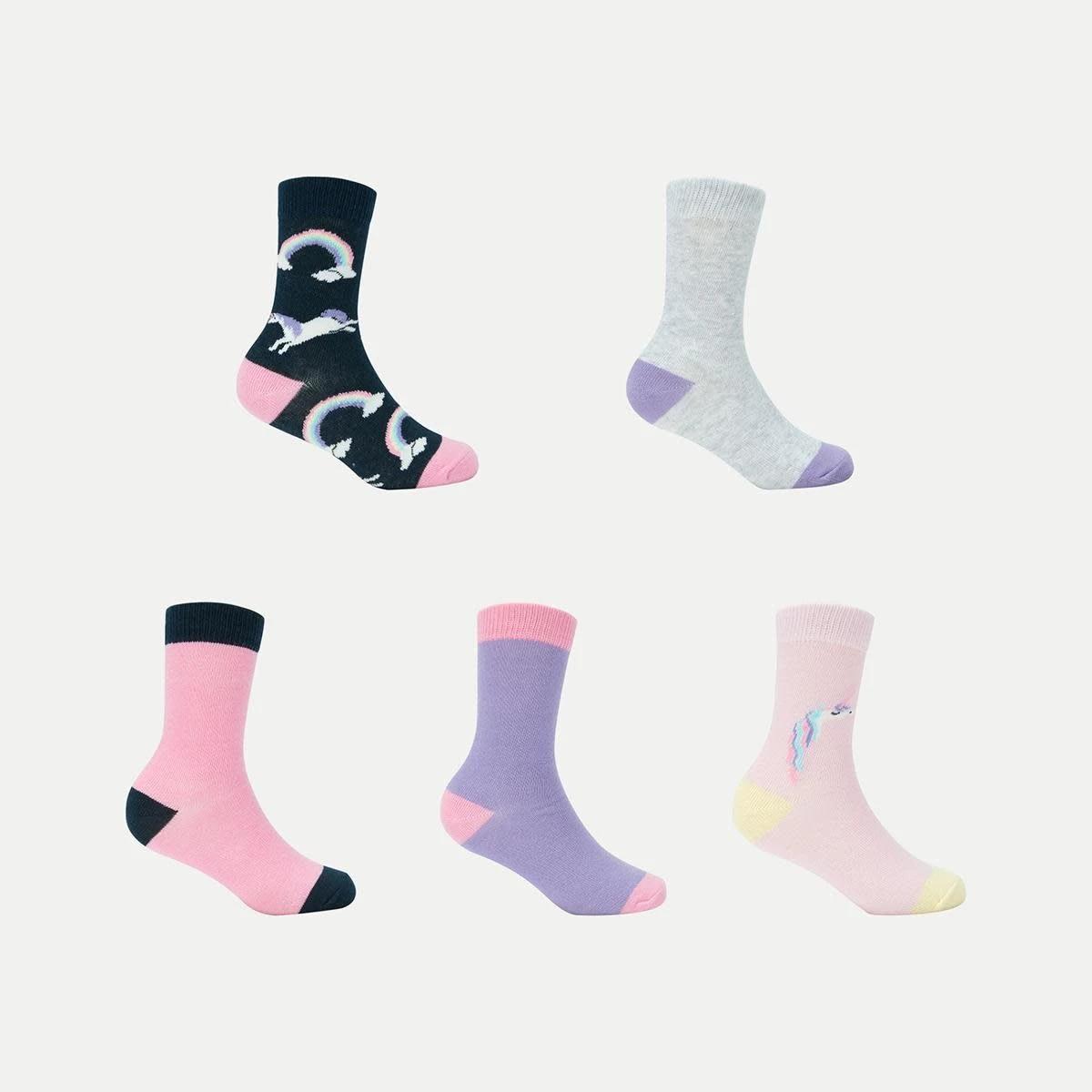 2 5 Pack Crew Socks Unicorn, 2 of 3