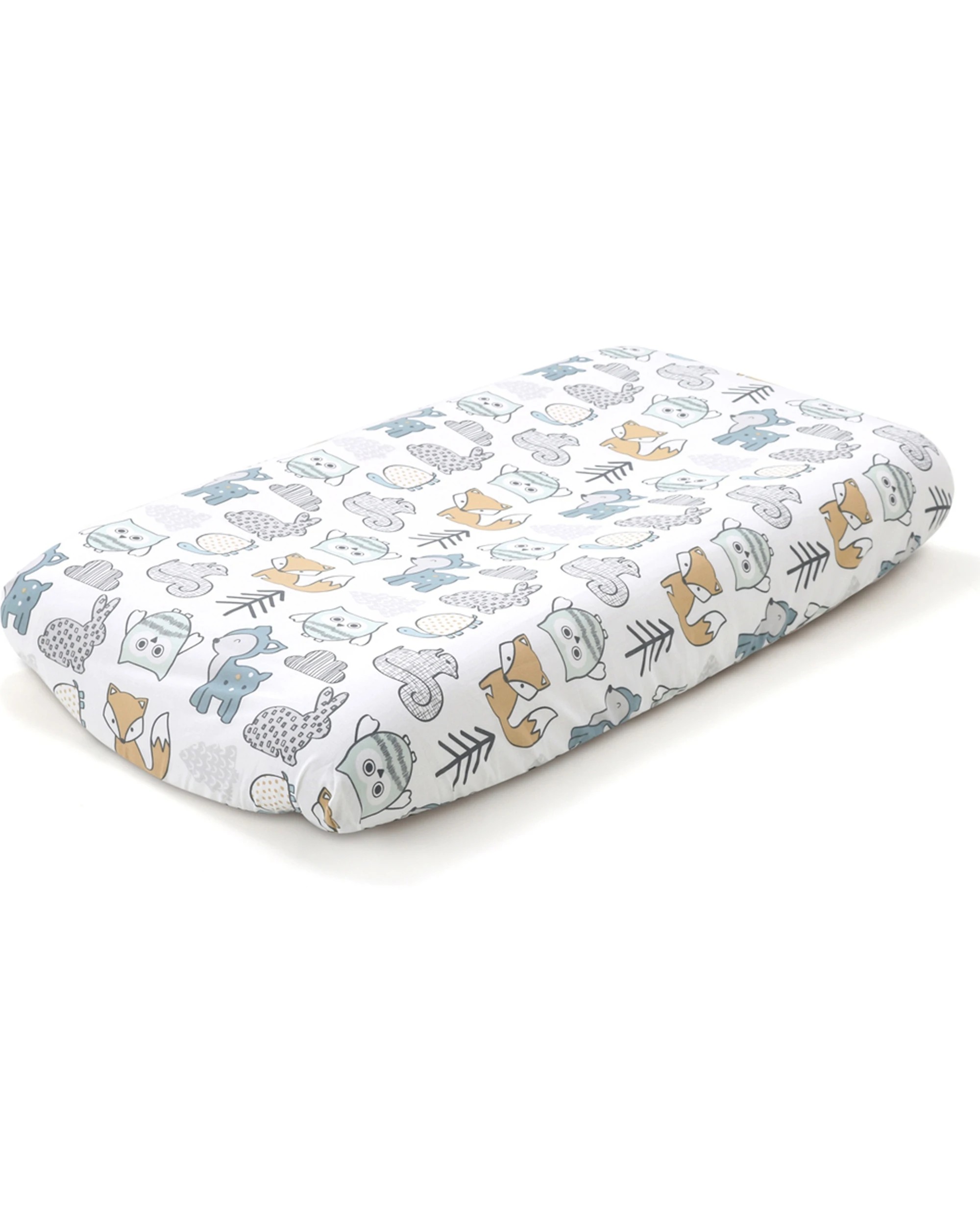 2 Little Haven Co-Sleeper Woodland Baby Bedding Sheet Bassinet Fitted Cotton - Multi, 2 of 3