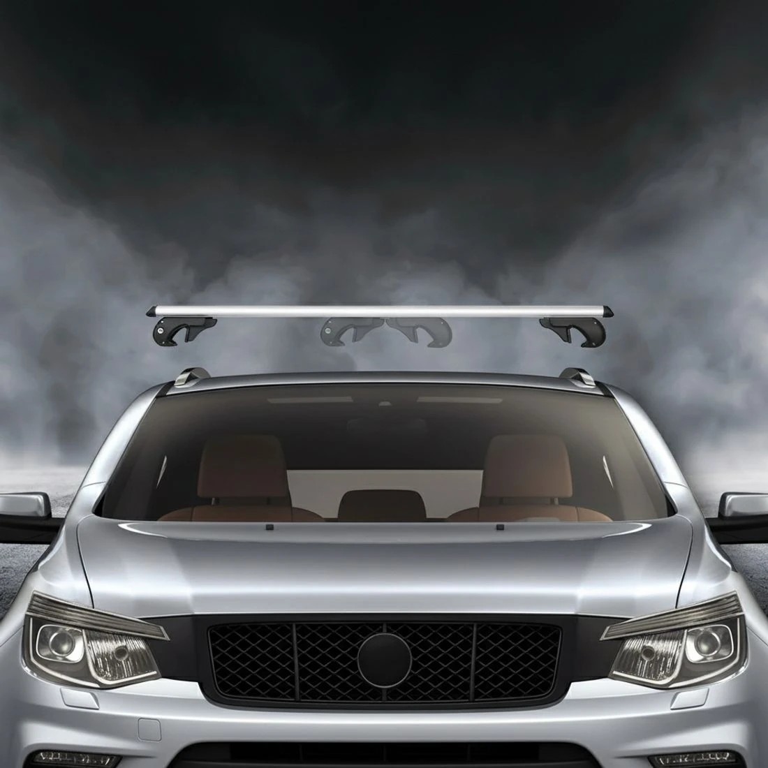 5 Giantz Universal Car Roof Racks Pod Cross Bars Aluminium Adjustable 123cm - Silver, 5 of 7
